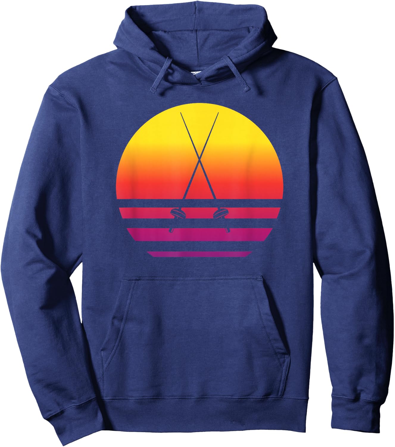 Fencing Retro Style Vintage Hoodie - Hoodie | Navy