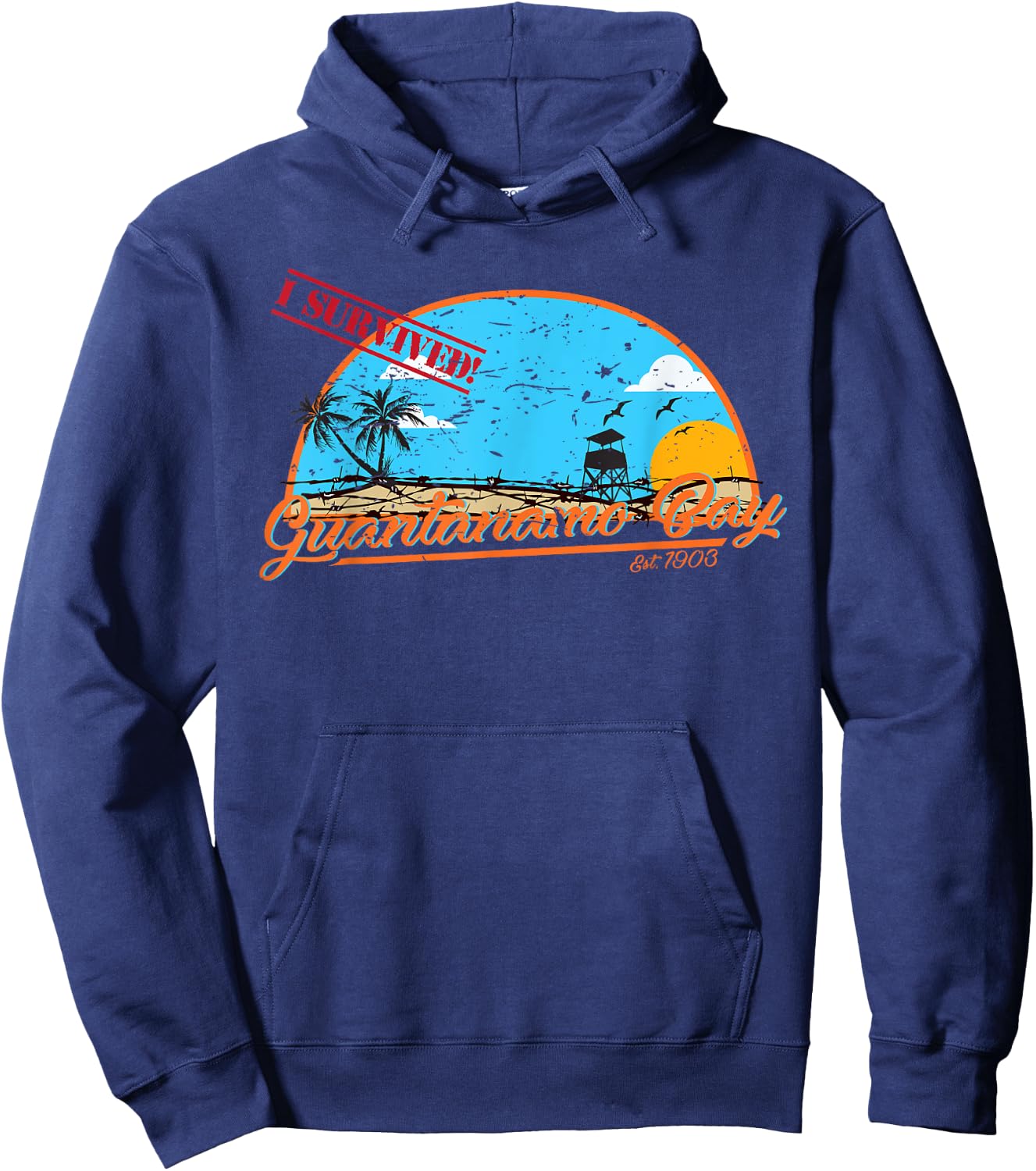 I Survived - Guantanamo Bay Hoodie - Hoodie | Navy