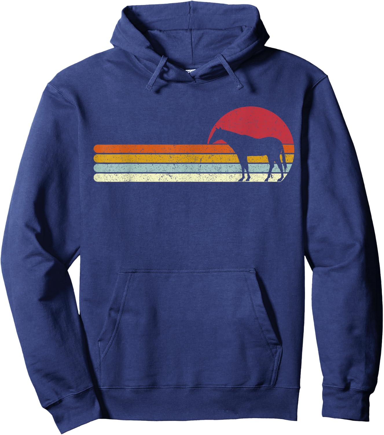 Sunset | Horse Riding Funny Horses Hoodie - Hoodie | Navy