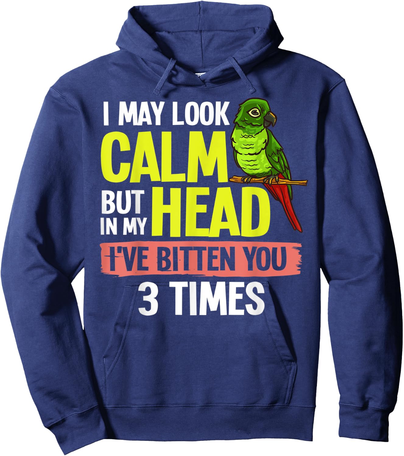 Green Cheeked Conure Cheek Bird Hoodie - Hoodie | Navy