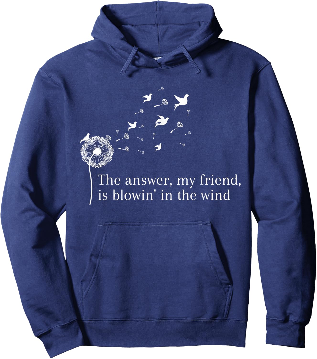 Dandelion Blowing Away In The Wind Into The Sky Hoodie - Hoodie | Navy