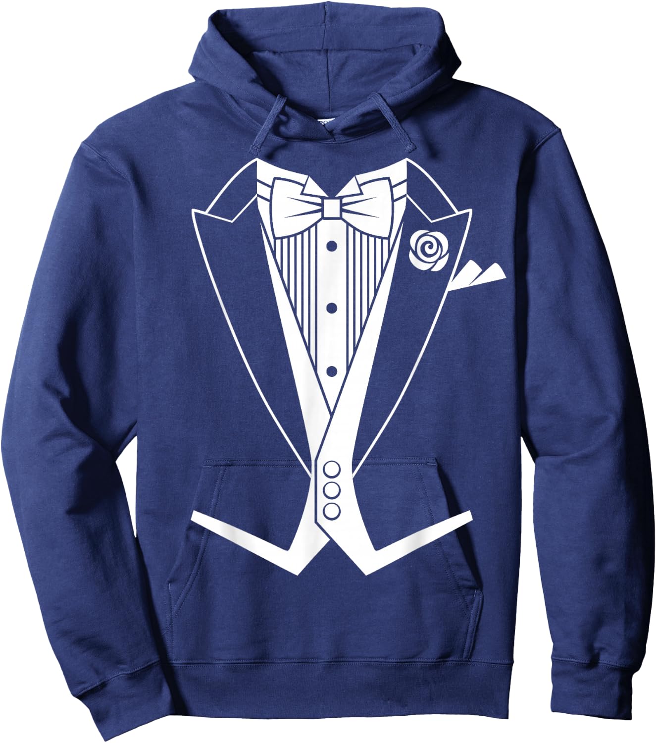 Tuxedo Tailcoat White Tie Hoodie - Hoodie | Navy