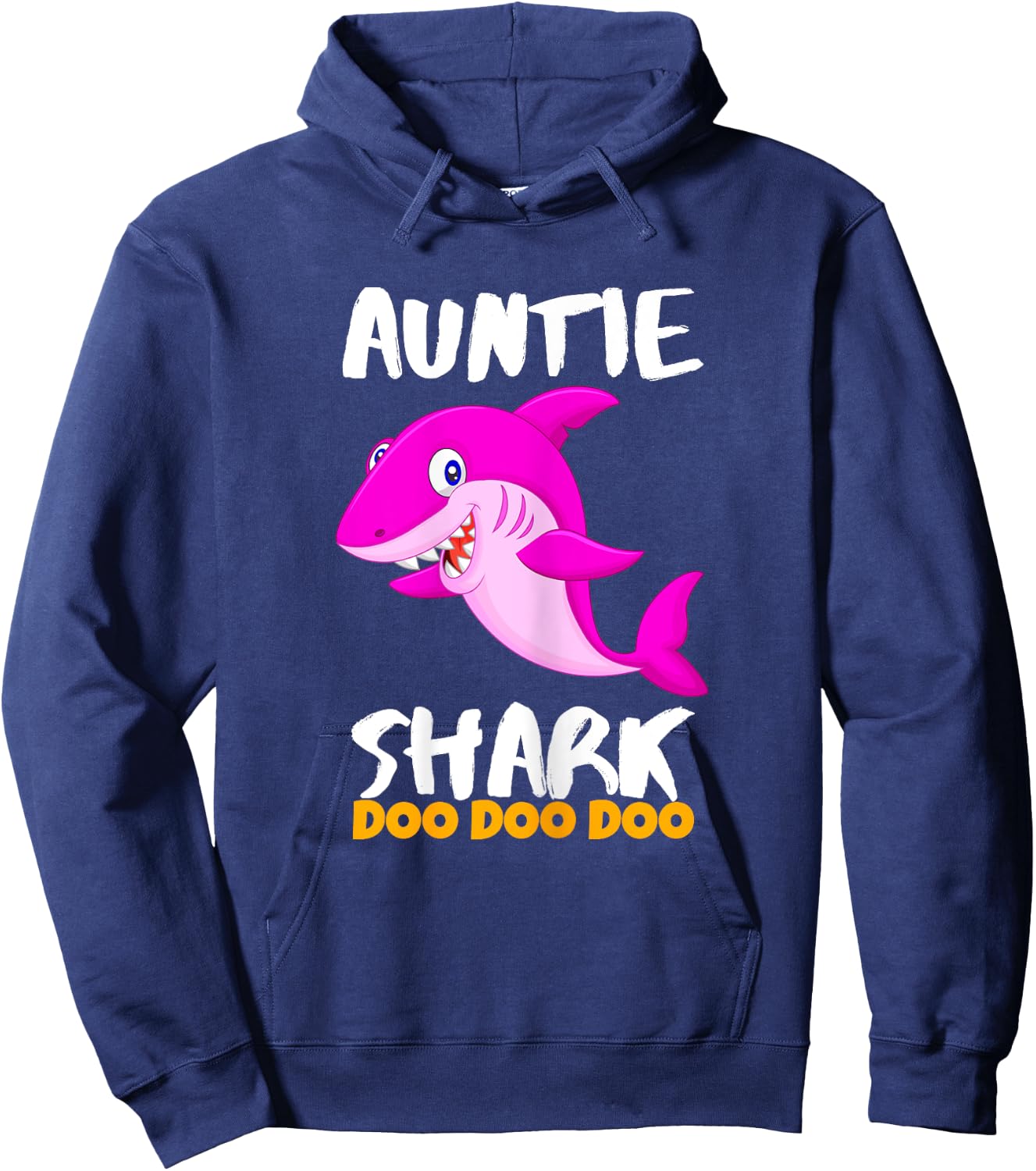 Auntie Shark Gift Last Minute Hoodie - Hoodie | Navy