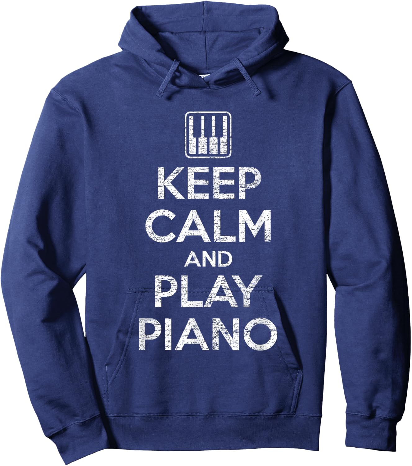 Keep Calm And Play Piano Hoodie - Hoodie | Navy