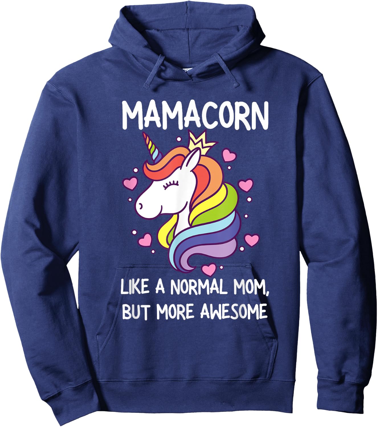Funny Mamacorn Unicorn Costume Mom Mother's Day Hoodie - Hoodie | Navy