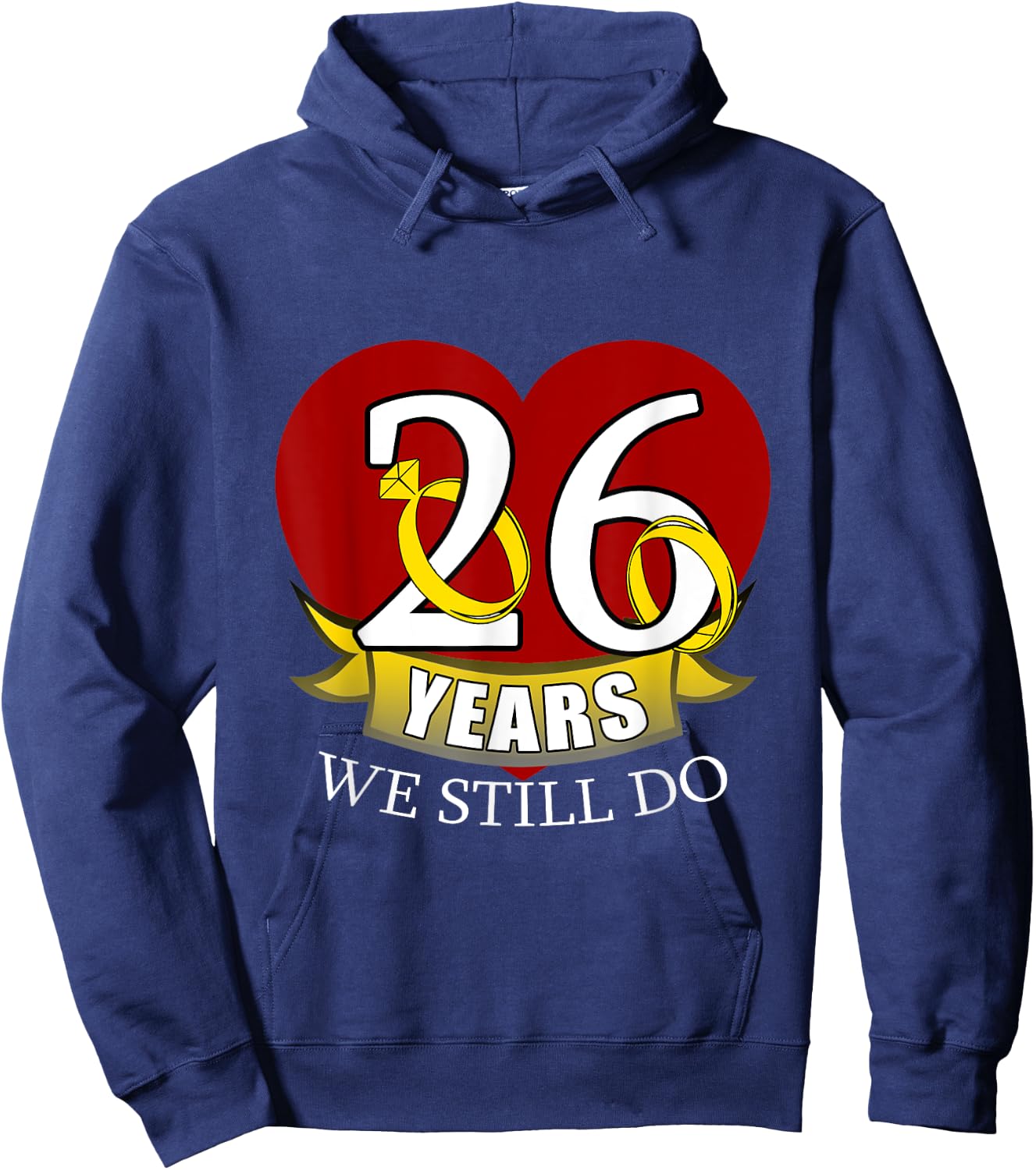 26 Year Wedding Anniversary Hoodie - Hoodie | Navy