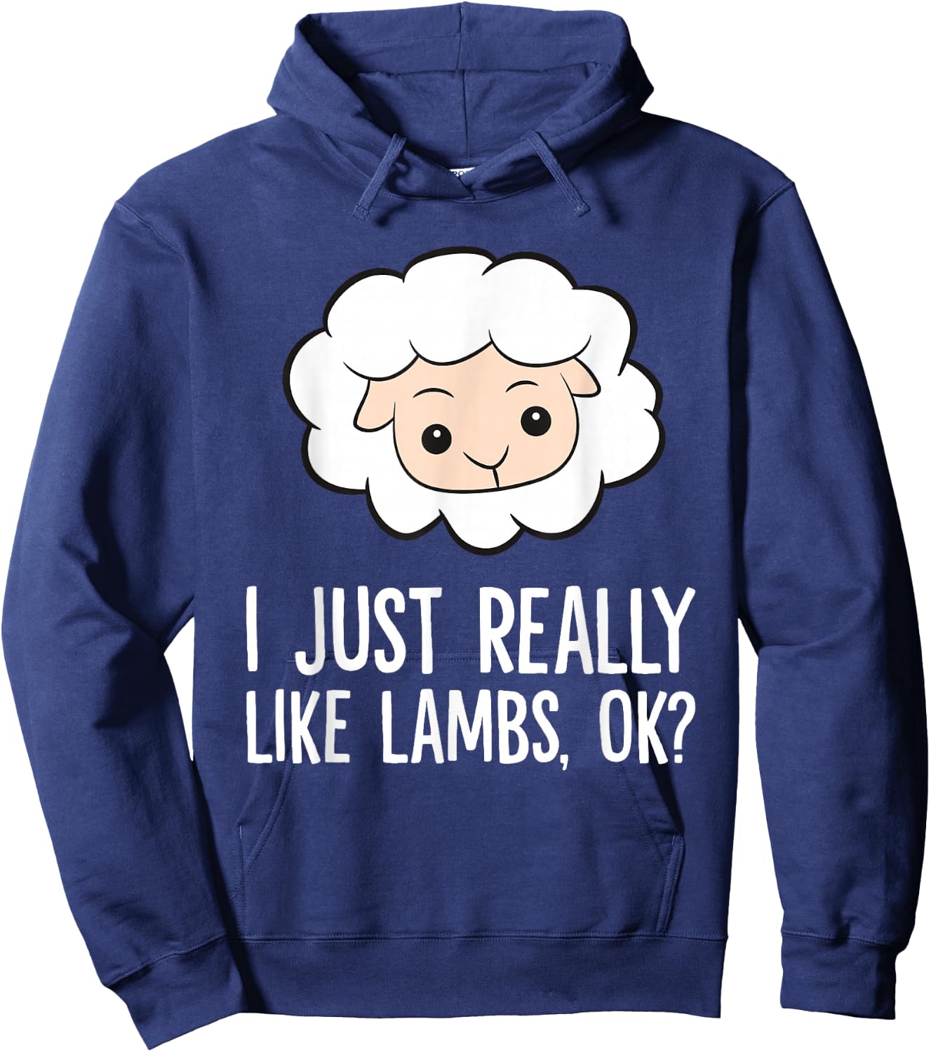 Lamb Sheep Farmer I Just Really Like Lambs Hoodie - Hoodie | Navy