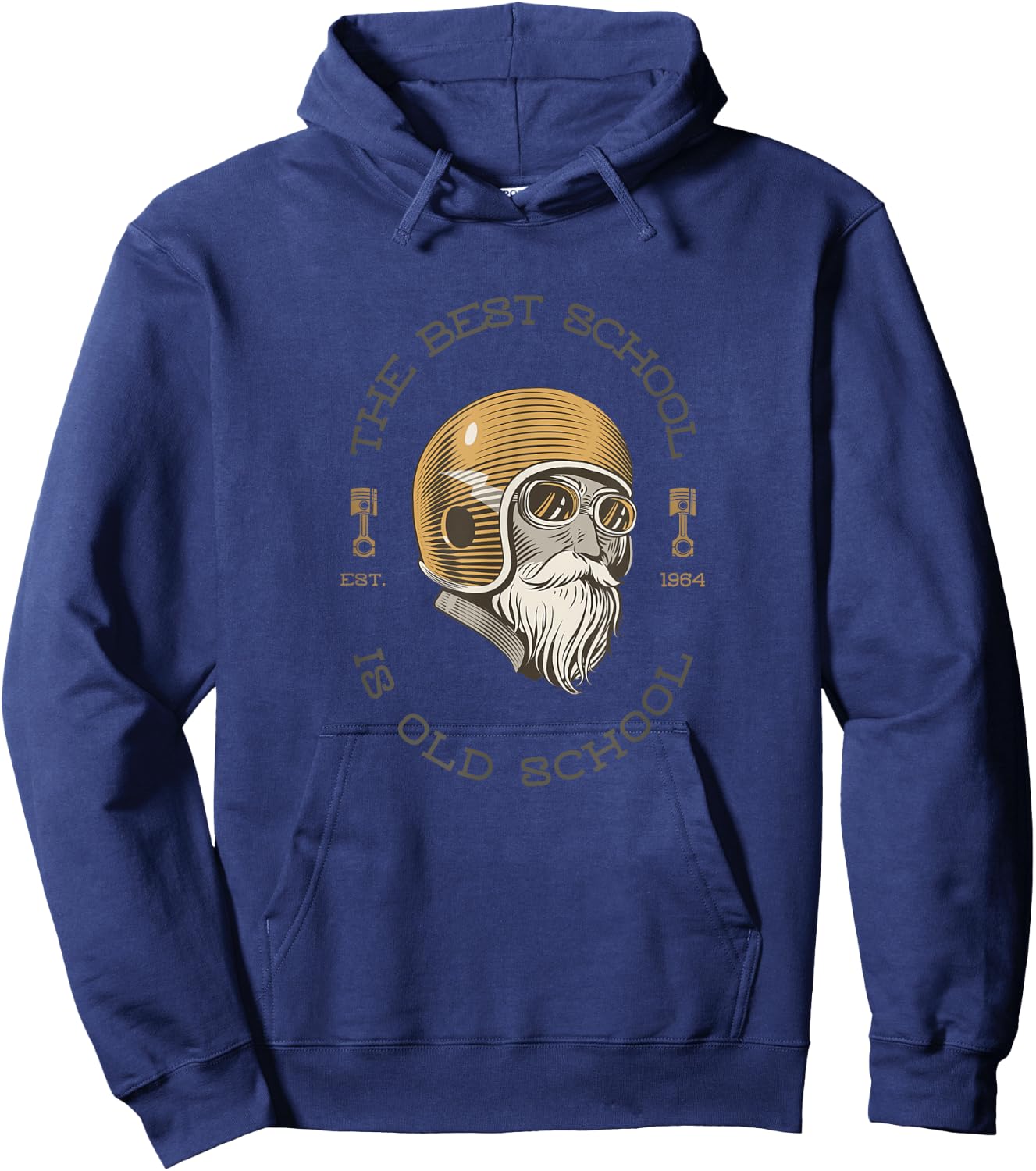 Old School Biker Hoodie - Hoodie | Navy