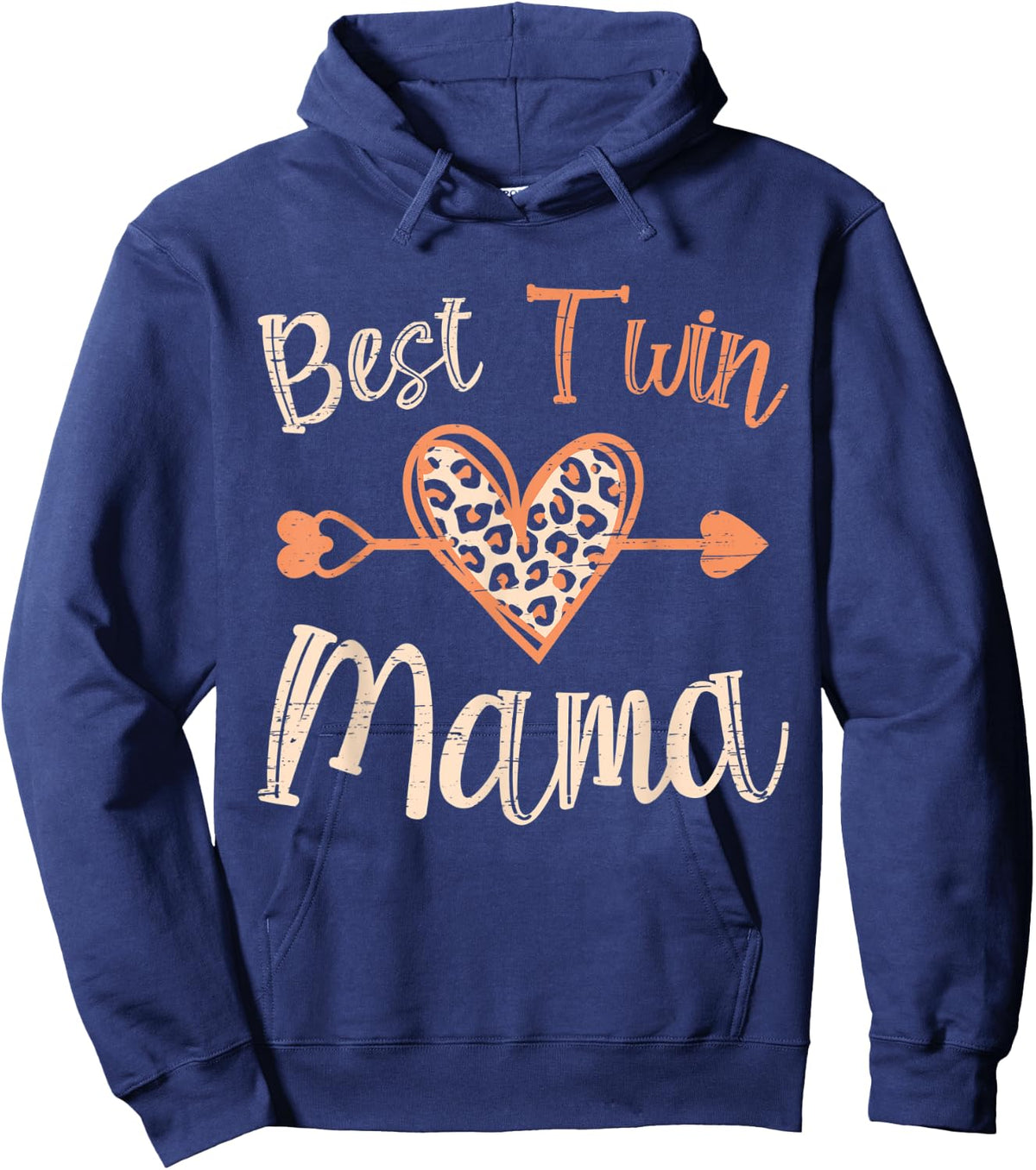 Best Twin Mama Momma and Baby First Mothers Day Hoodie - Hoodie | Navy