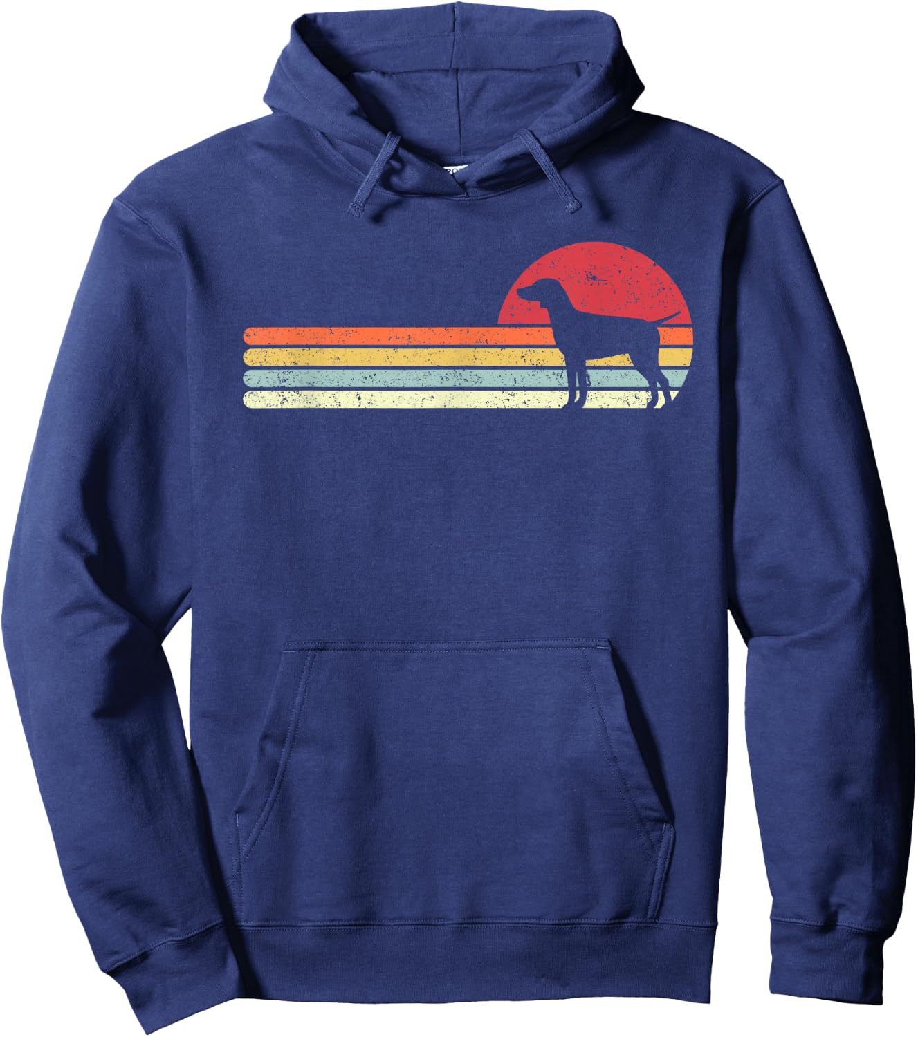 German Pointer Shirt. Retro Style Hoodie - Hoodie | Navy