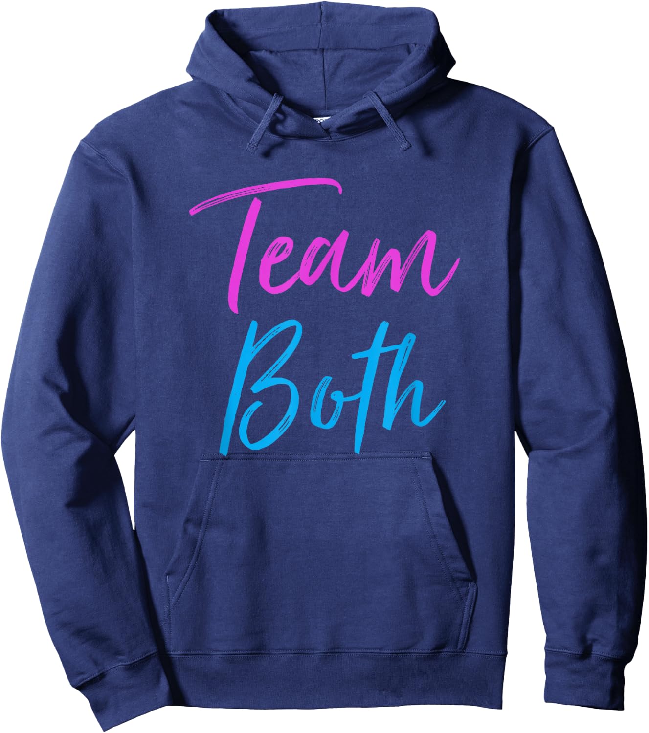 Team Both Twin Gender Reveal Party Announcement Hoodie - Hoodie | Navy