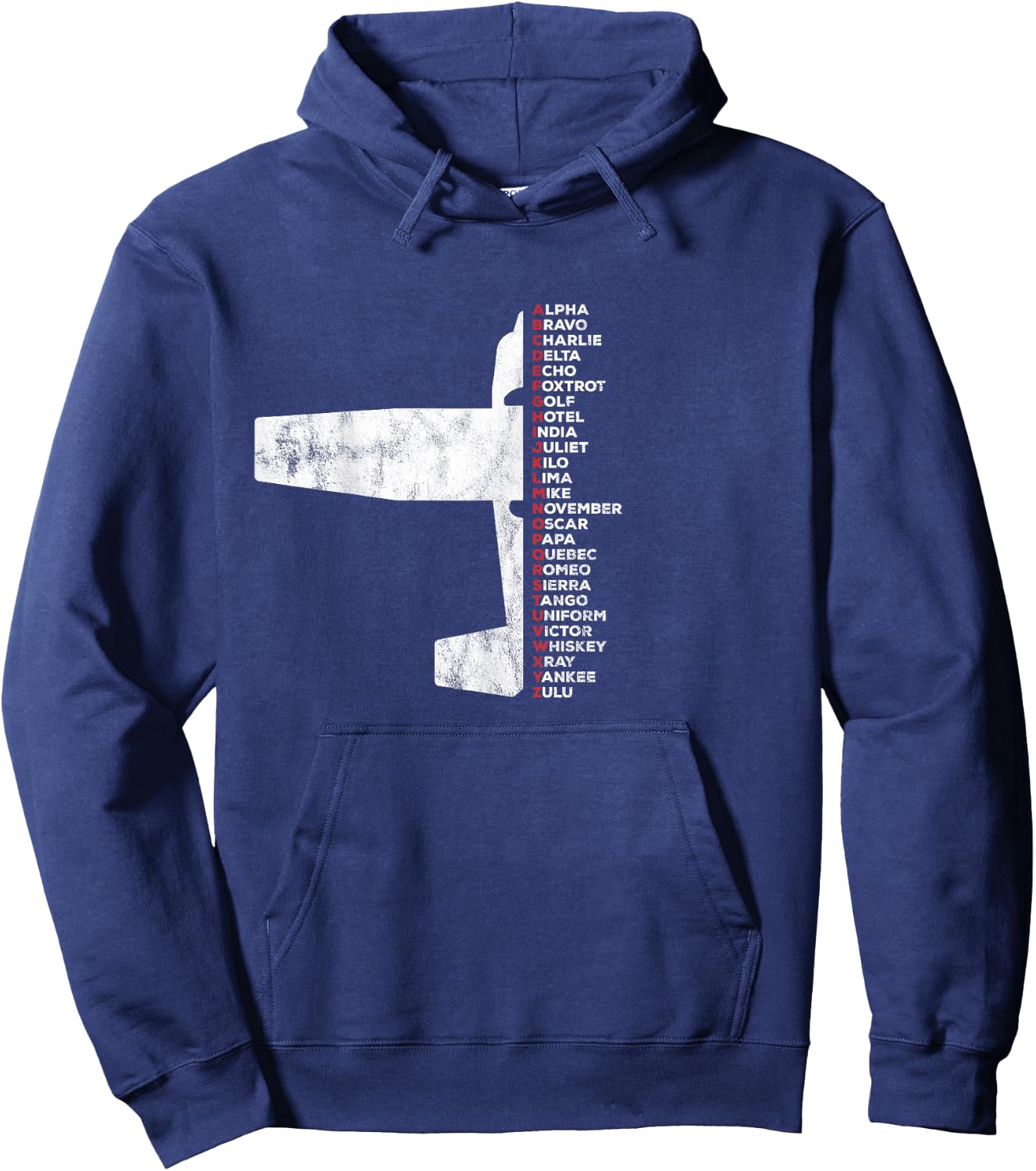 Pilot Phonetic Alphabet C172 Airplane Piper Hoodie - Hoodie | Navy