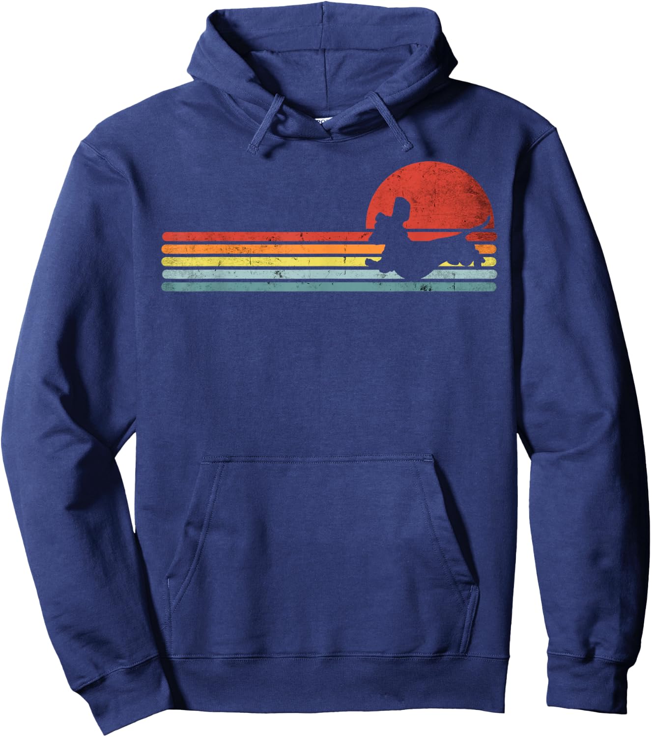 Dachshund Dachshund Dog Silhouette Retro Gift Hoodie - Hoodie | Navy