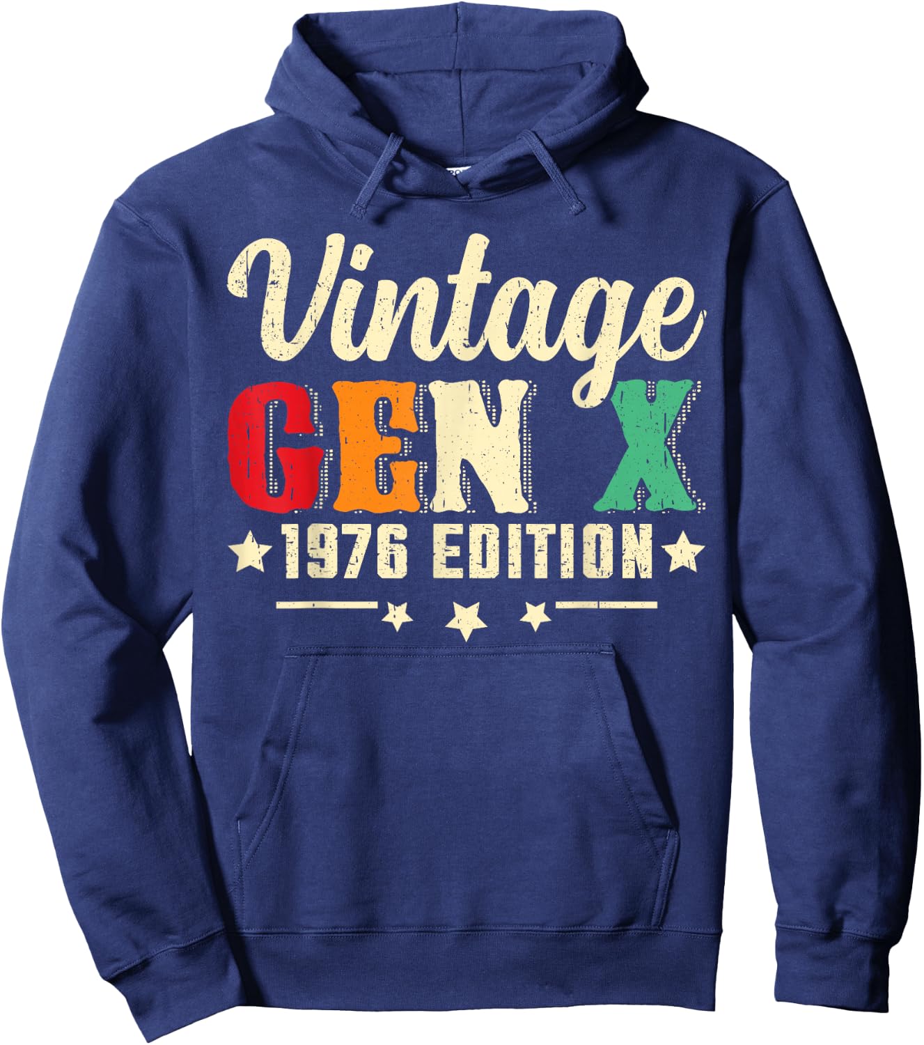 Vintage Gen X 1976 Edition Birthday Hoodie - Hoodie | Navy
