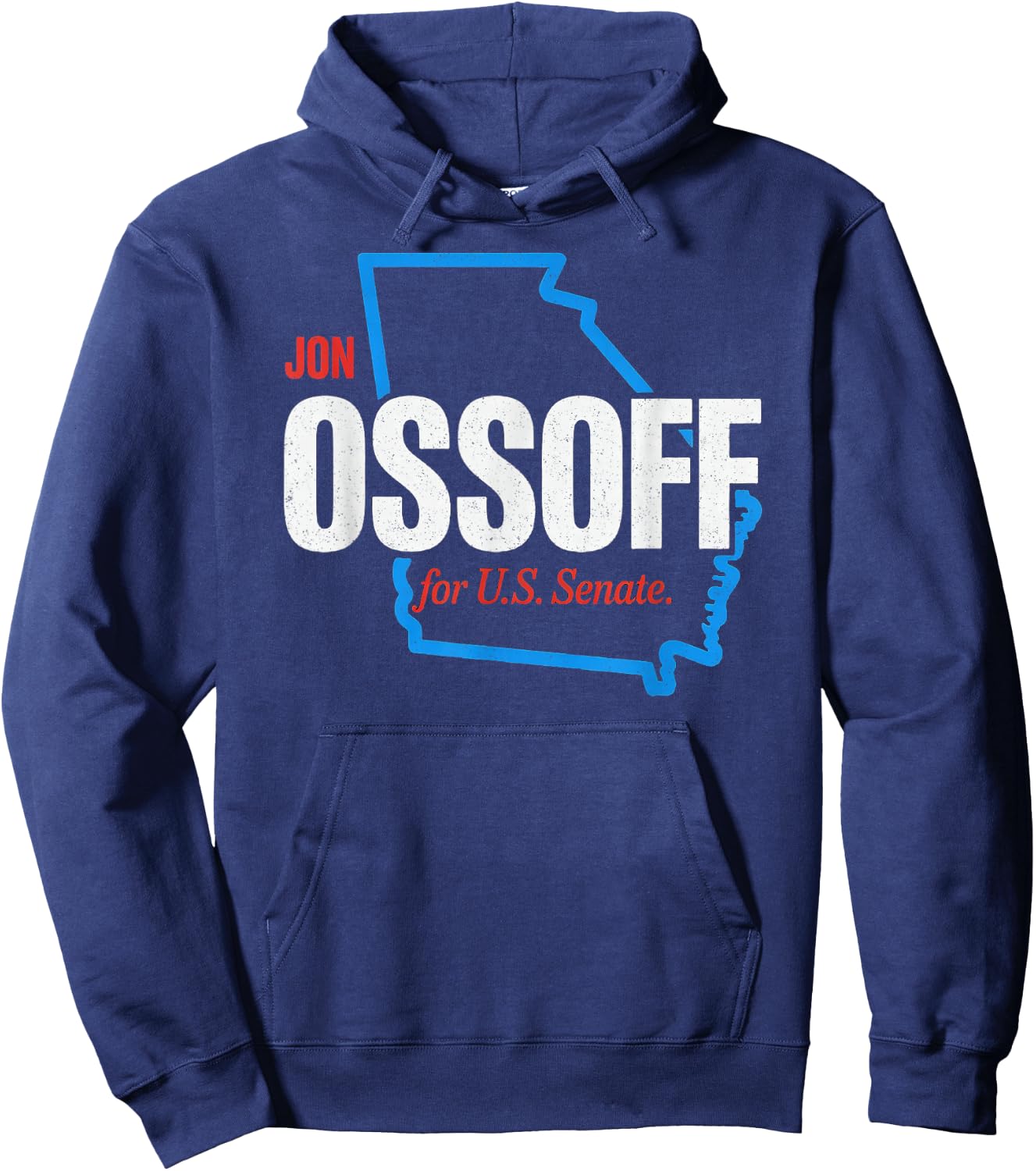 Jon Ossoff for U.S. Senate Georgia State Design Hoodie - Hoodie | Navy