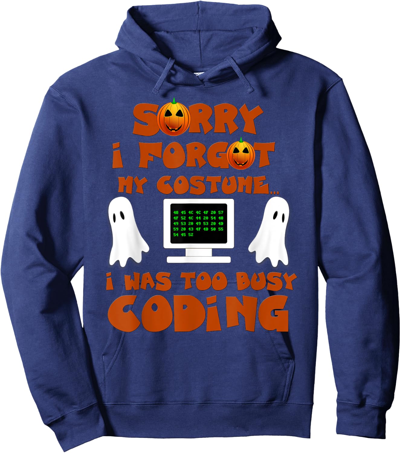 Halloween Programmer Coding Lazy Costume Hoodie - Hoodie | Navy