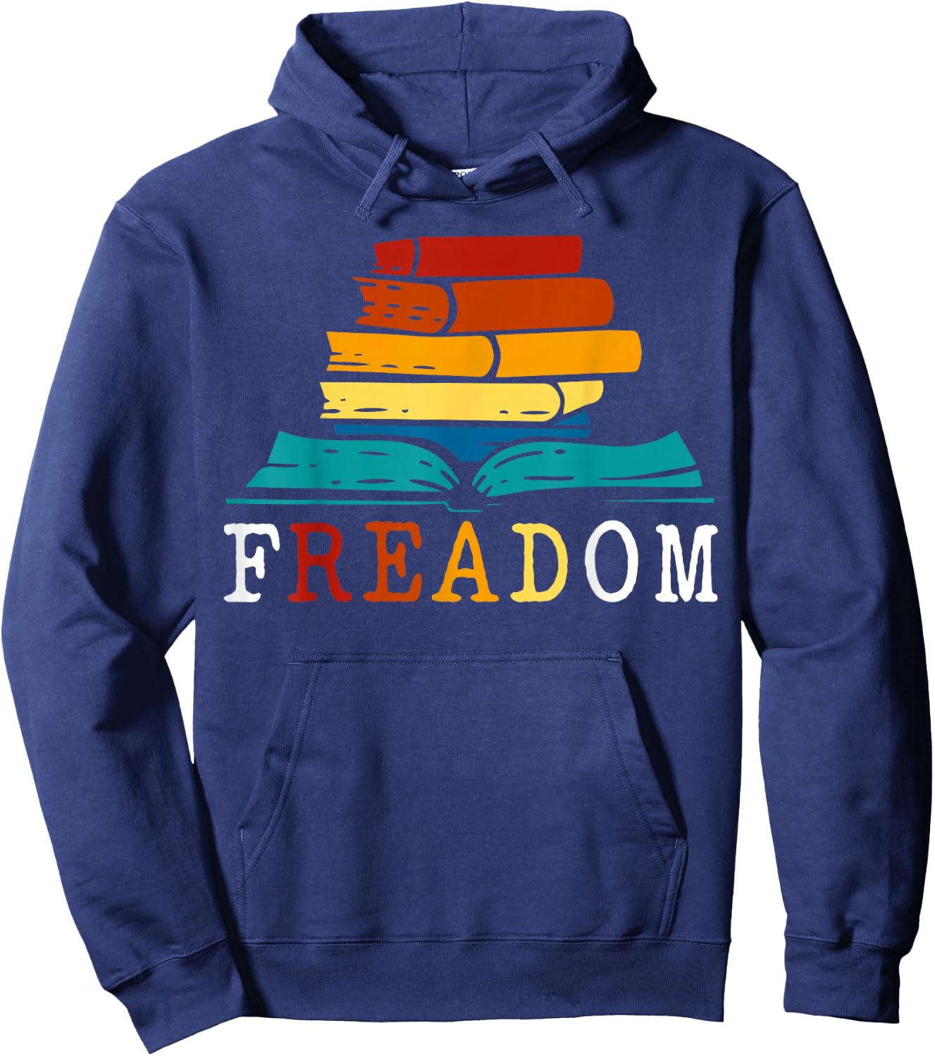 Freadom - Read Banned Books - Reader - Bookworm Hoodie - Hoodie | Navy