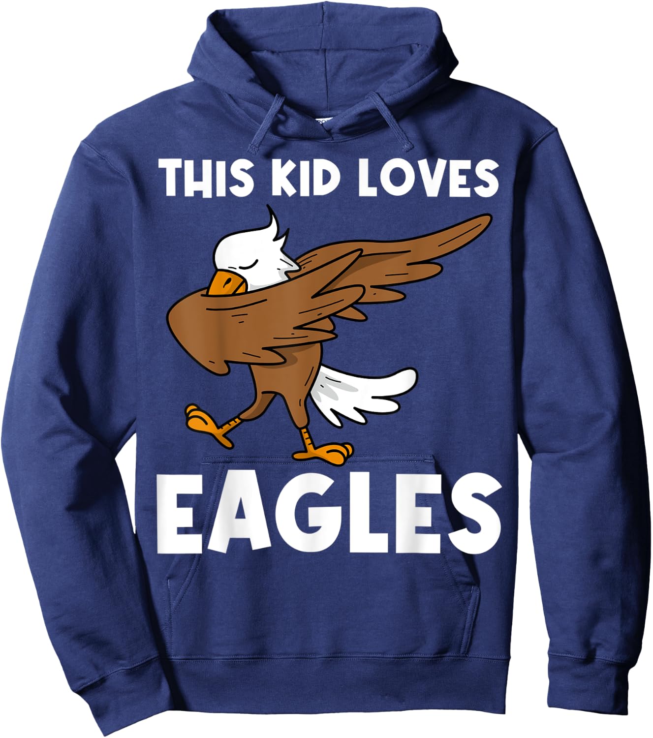 Cool Eagle Kids Boys Dabbing Bald Flying Animal Hoodie - Hoodie | Navy