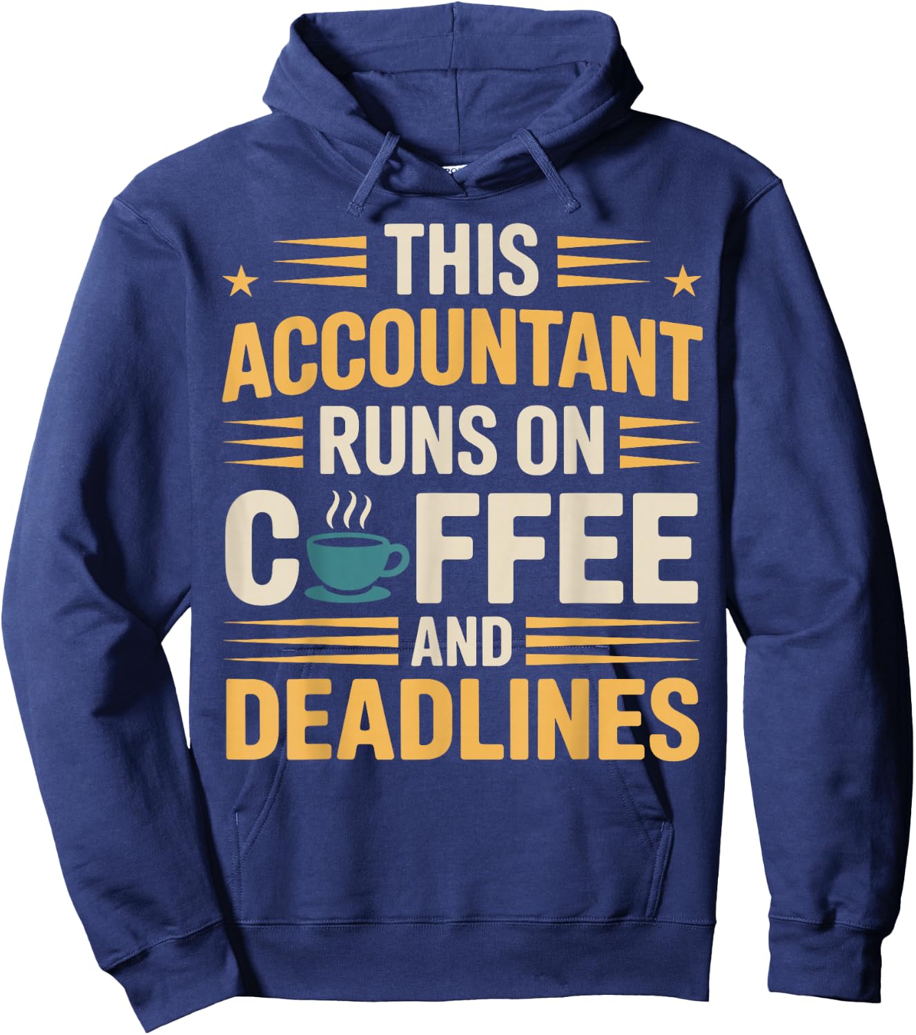 This Accountant Runs On Coffee Funny Accounting Hoodie - Hoodie | Navy