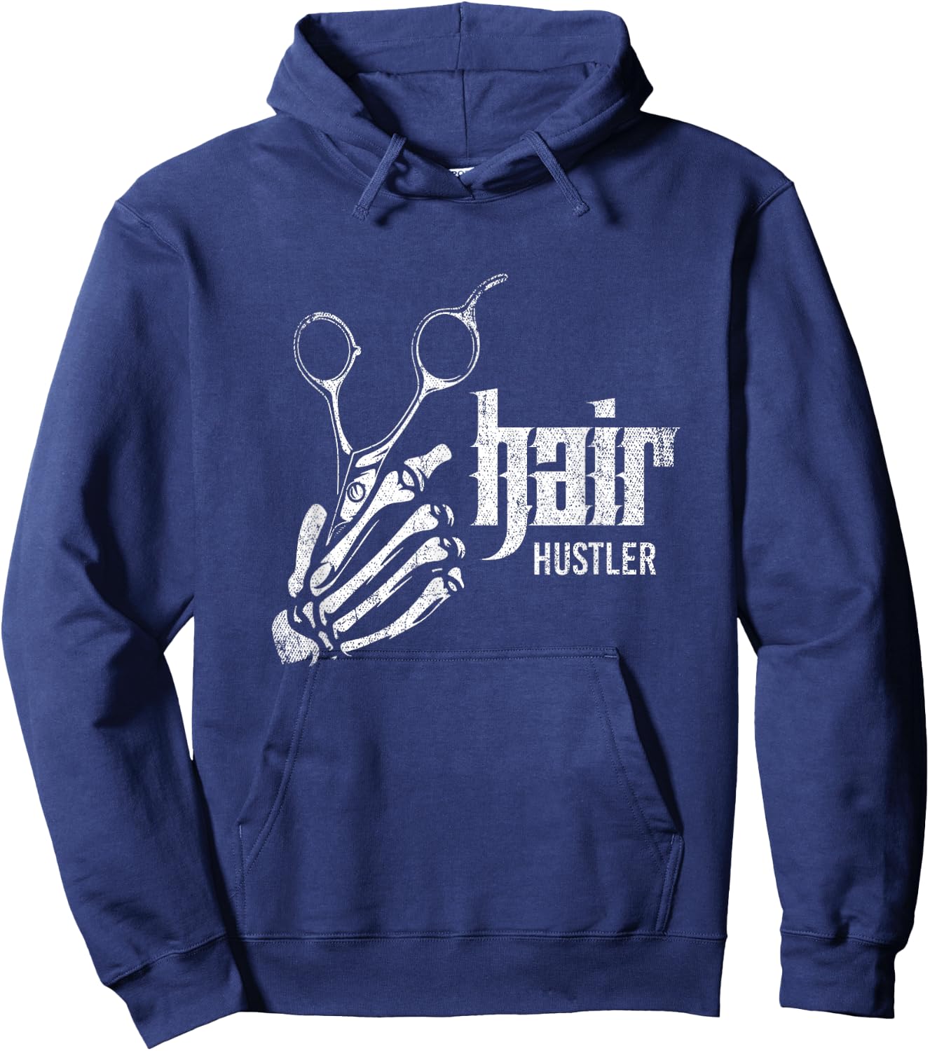 Skeleton Scissors Gift Hairdresser Hoodie - Hoodie | Navy