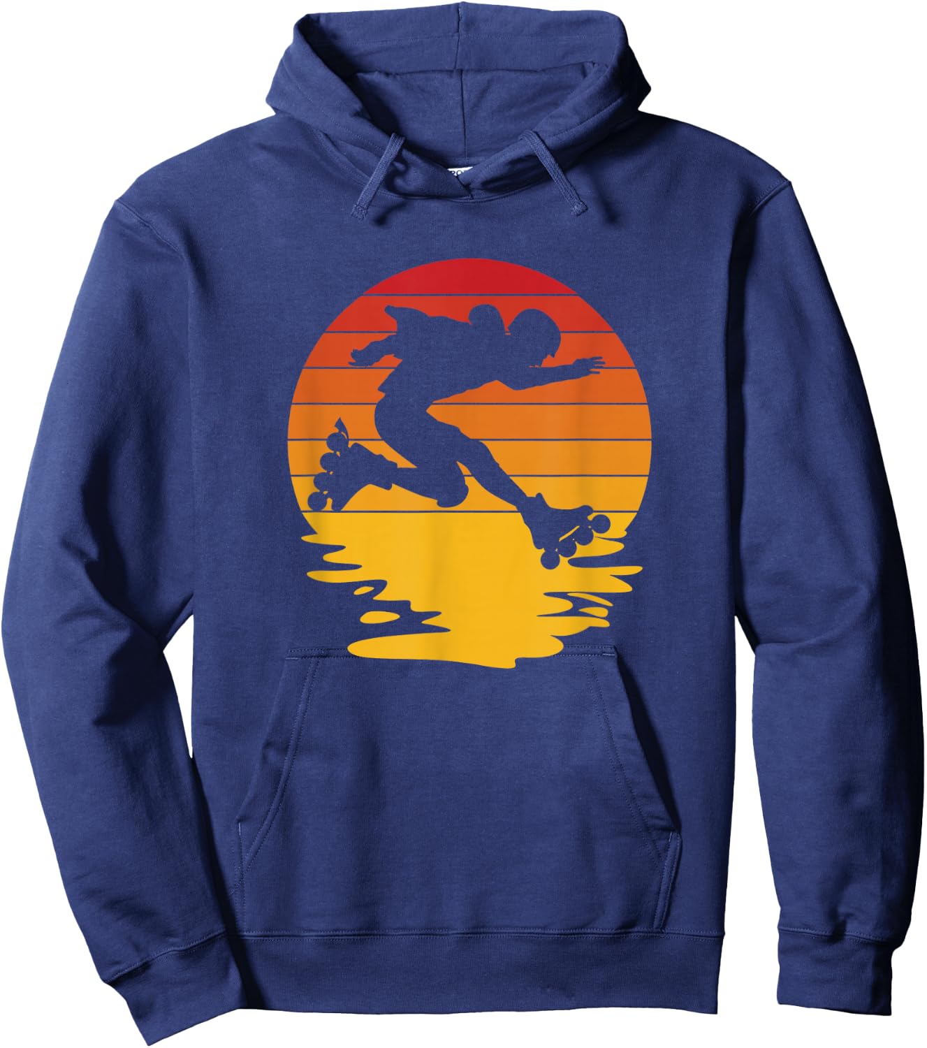 Retro Inline Skating Rollerblading Hoodie - Hoodie | Navy