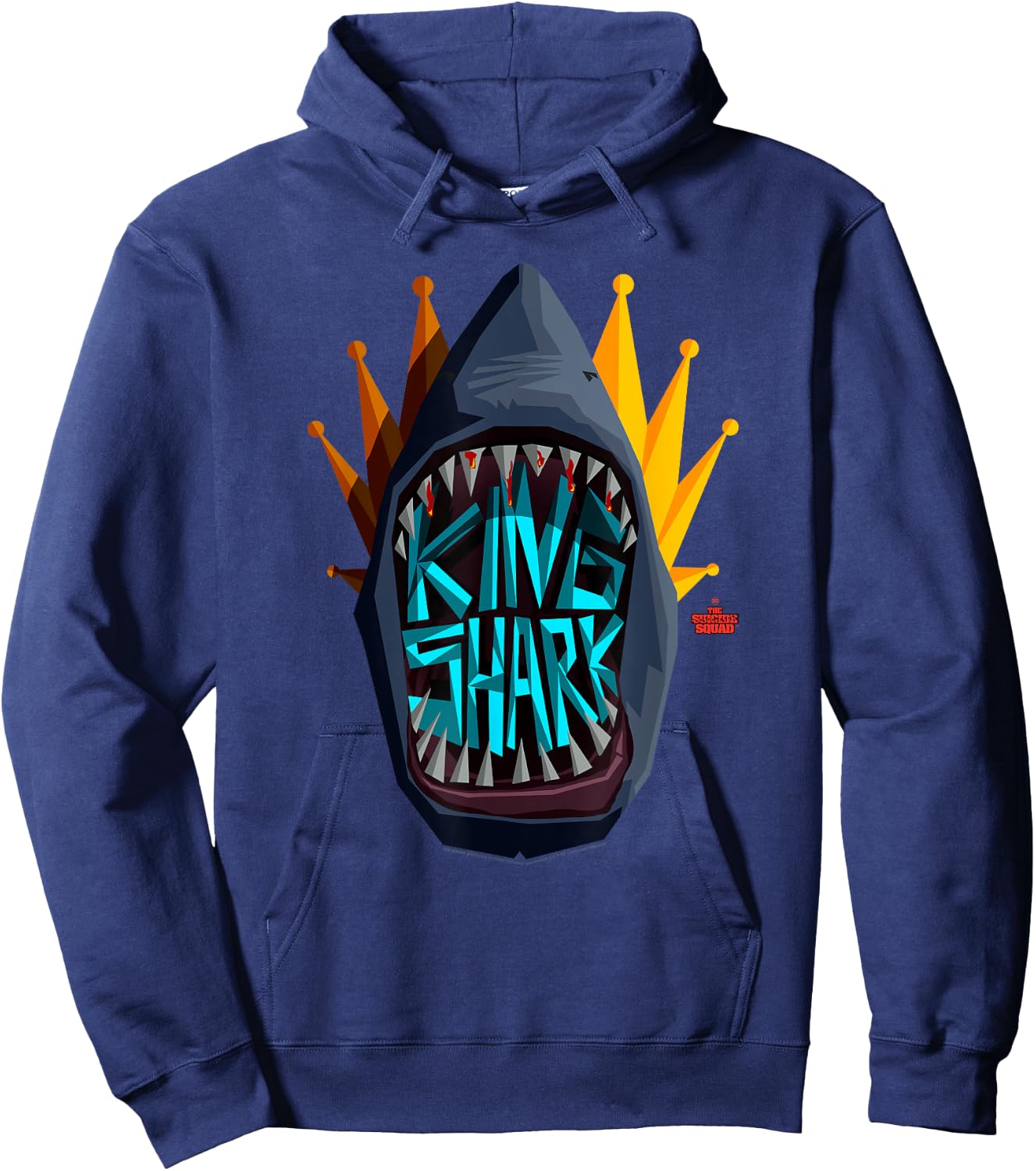 The Suicide Squad Big King Shark Logo Hoodie - Hoodie | Navy