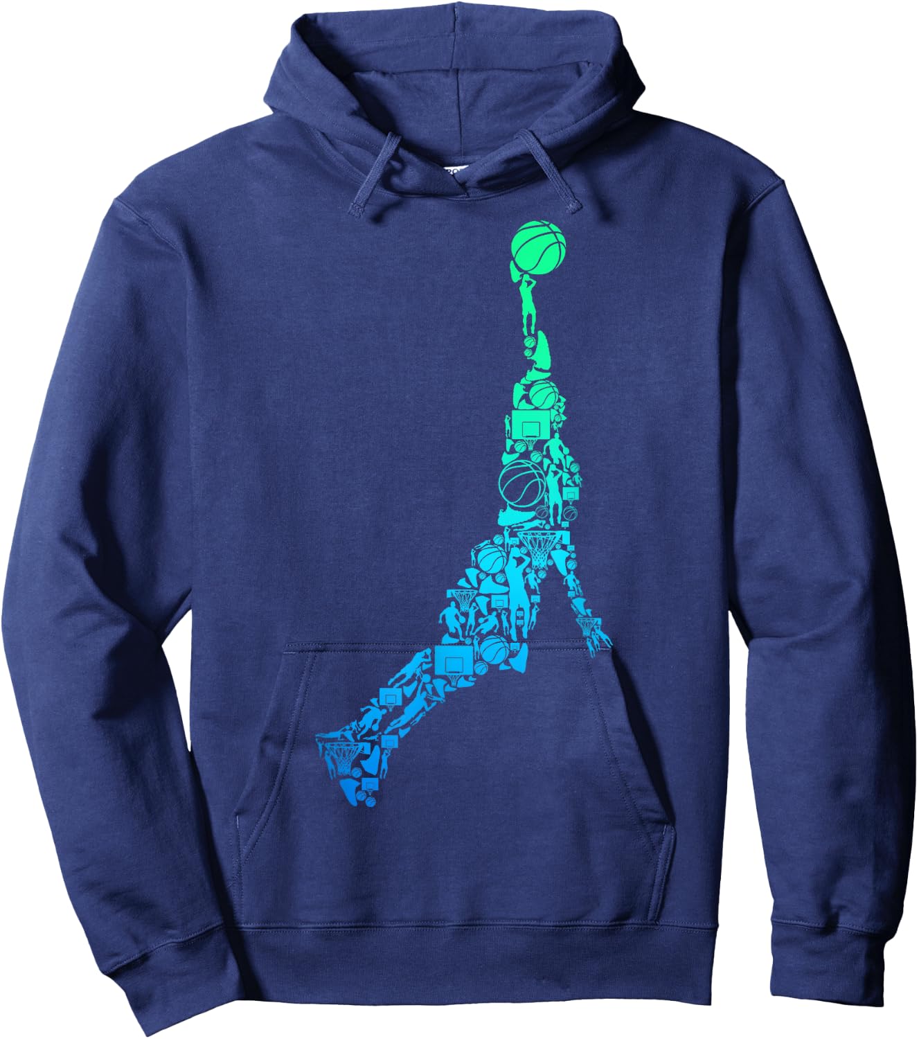 Basketball Basketball Dunking Boys Men Children Hoodie - Hoodie | Navy