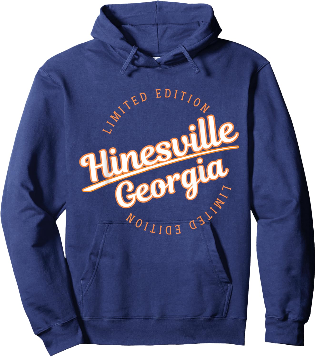 Retro Athletic Hinesville GA Apparel Hoodie - Hoodie | Navy