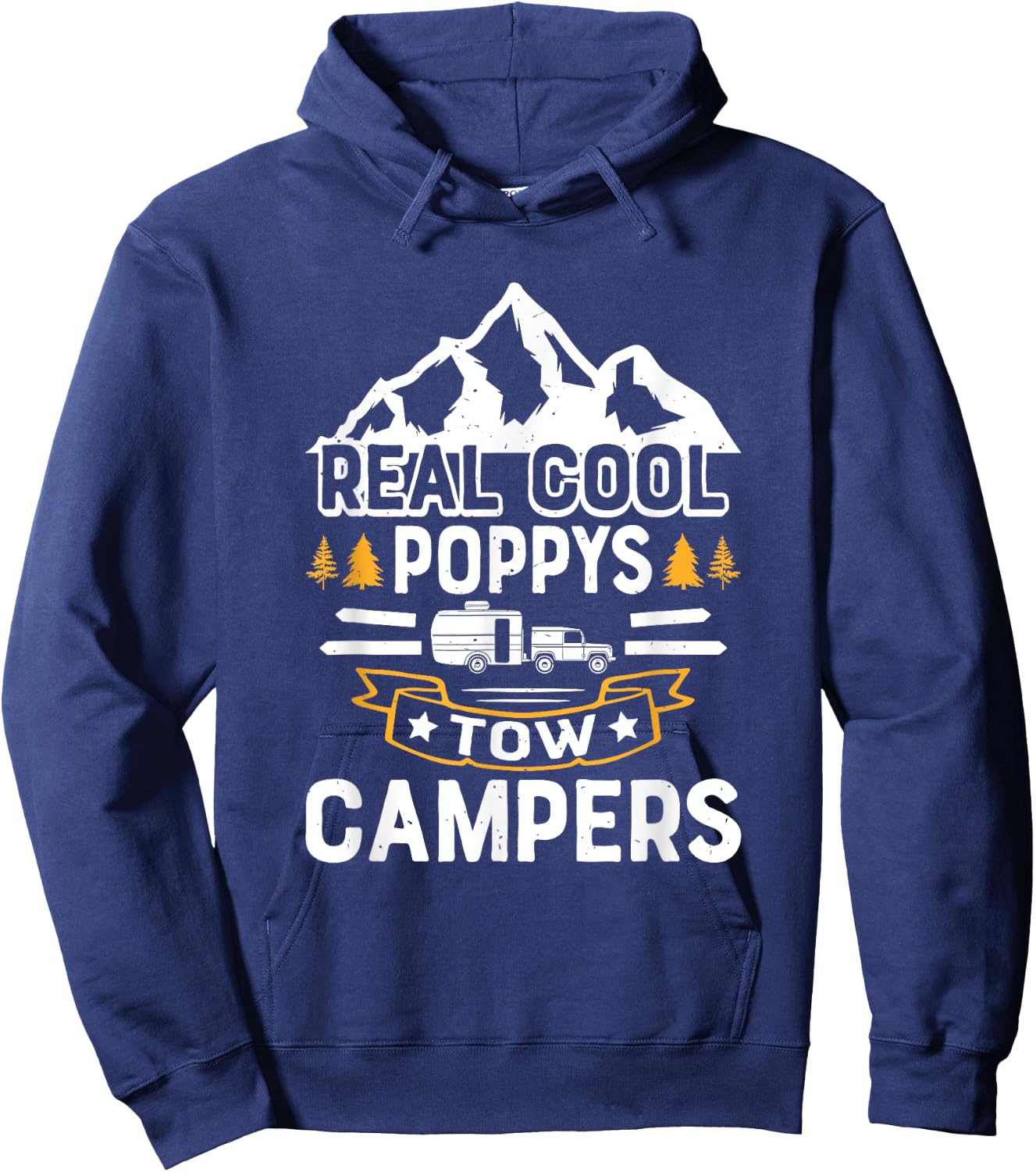 Camping Grandpa - Camping Poppy Camper Hoodie - Hoodie | Navy