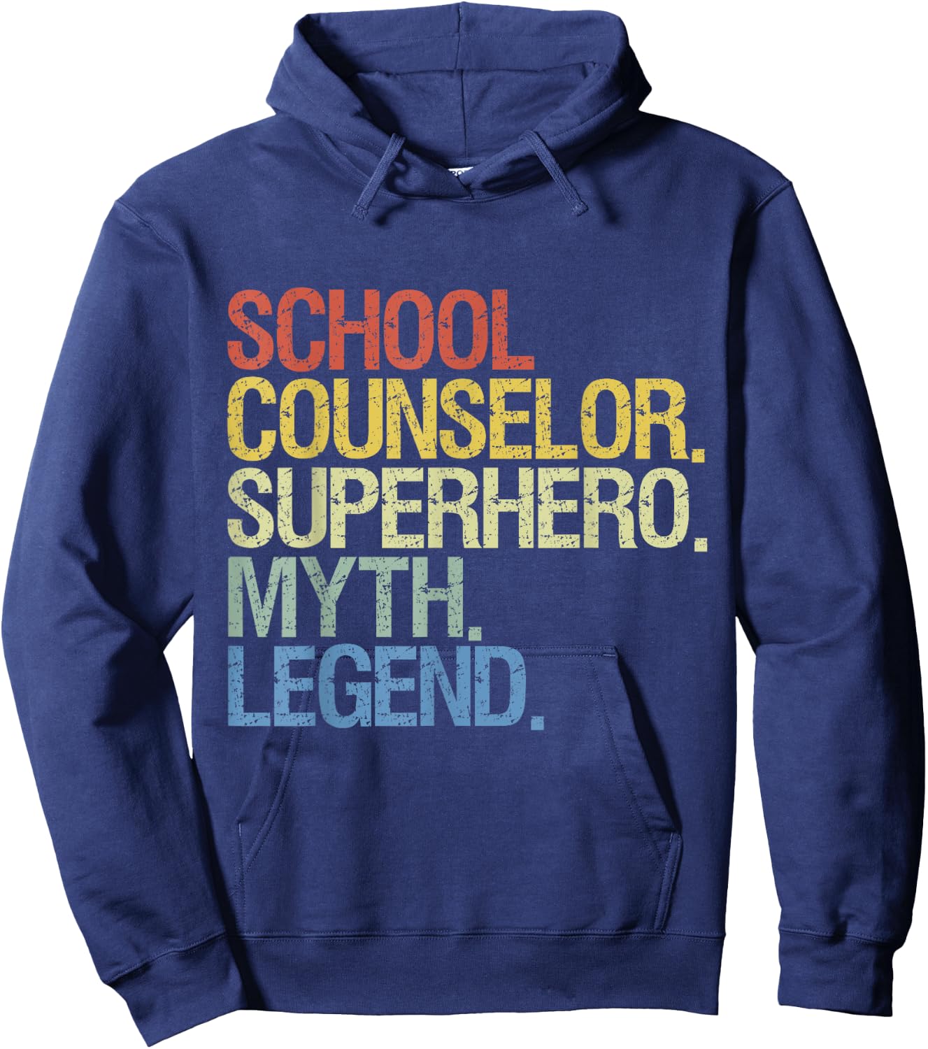 School counselor superhero myth legend Hoodie - Hoodie | Navy