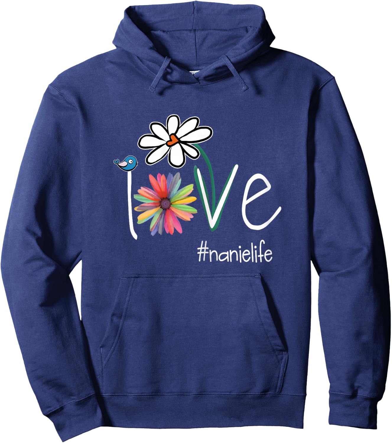Love Nanie Life - Art Flower Color Hoodie - Hoodie | Navy