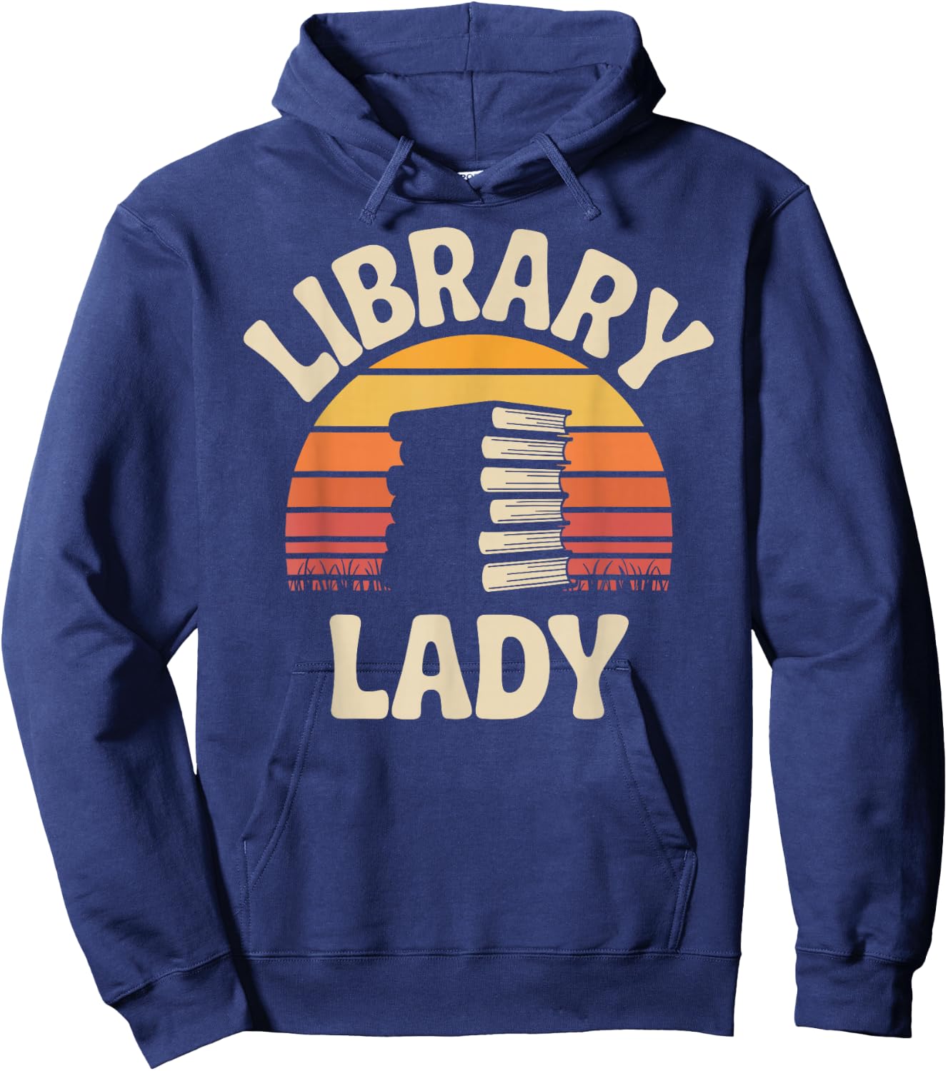 Funny Library Lady Librarian Hoodie - Hoodie | Navy