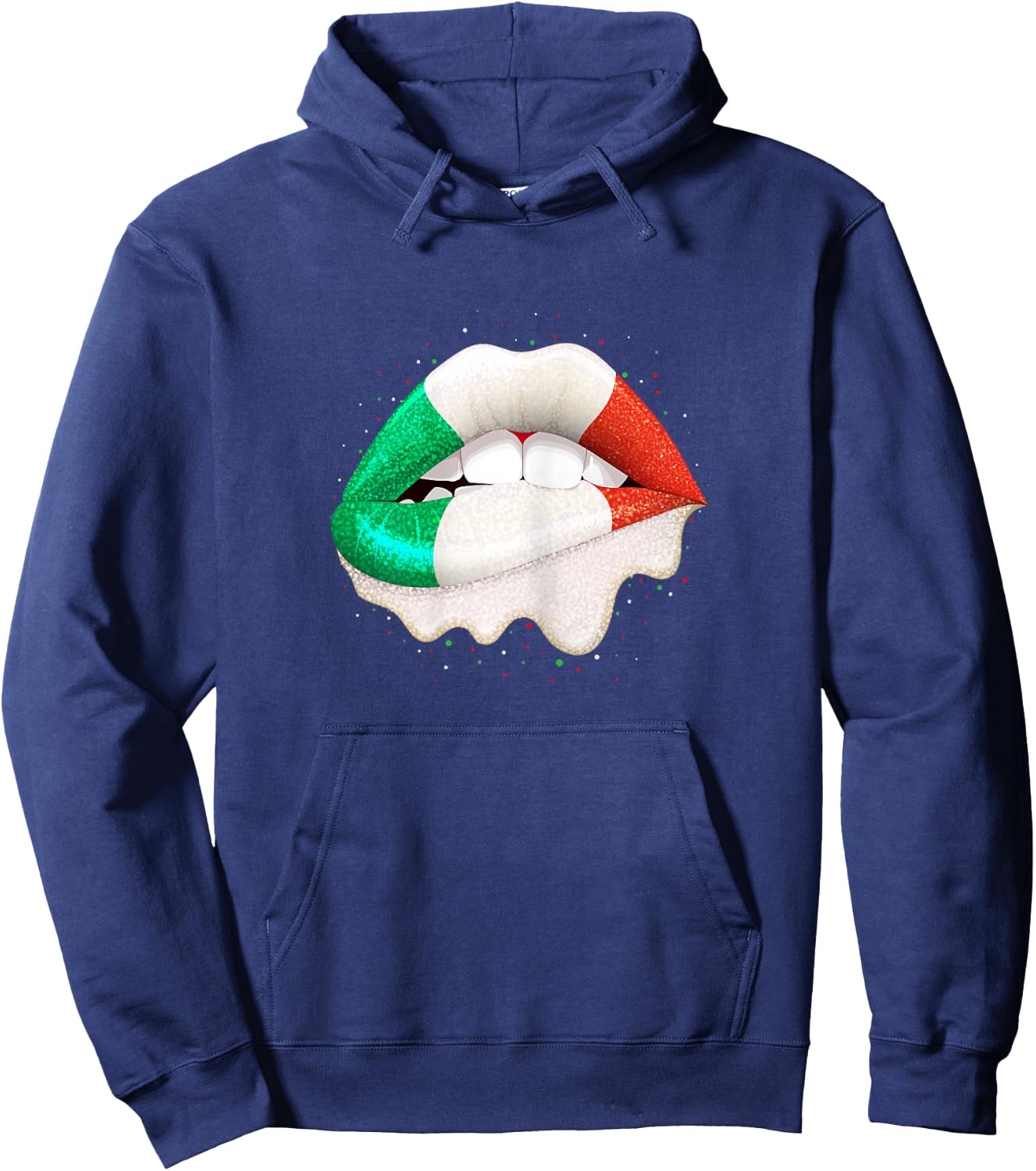 Italian Shirt Women Girls Italy Italian Flag Hoodie - Hoodie | Navy