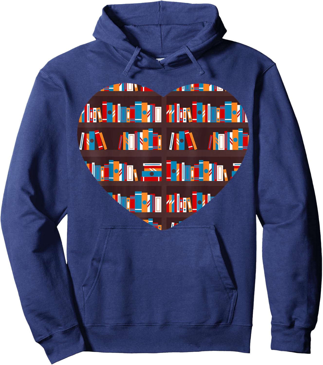 Book Reading Club Librarian Library Love Heart Hoodie - Hoodie | Navy