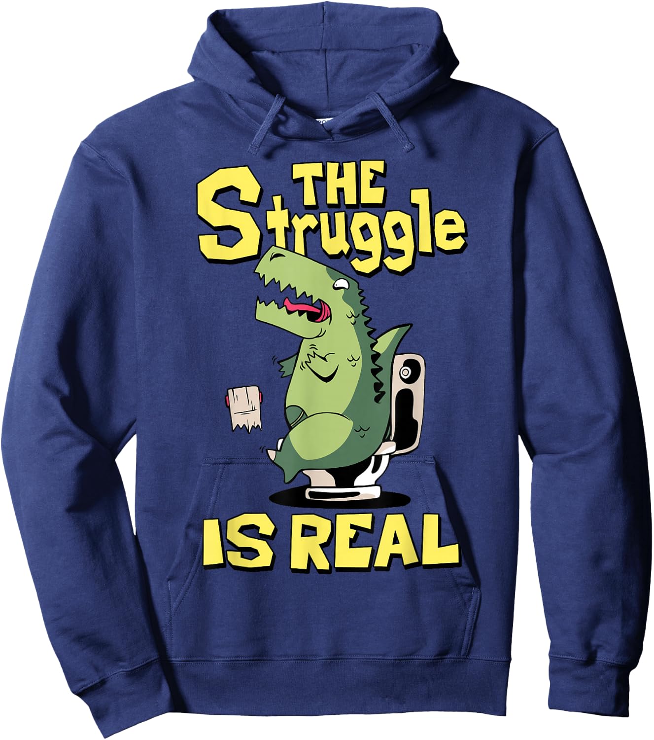 The Struggle is Real Trex Short Arm T Rex Funny Hoodie - Hoodie | Navy