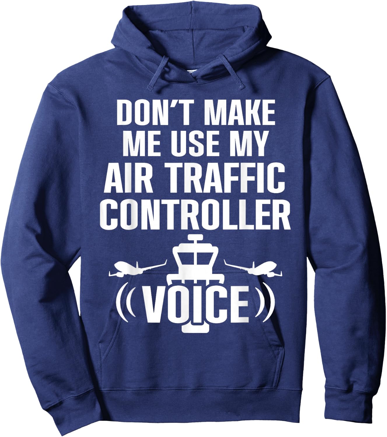 Air Traffic Controller Voice ATC Flight Control Hoodie - Hoodie | Navy