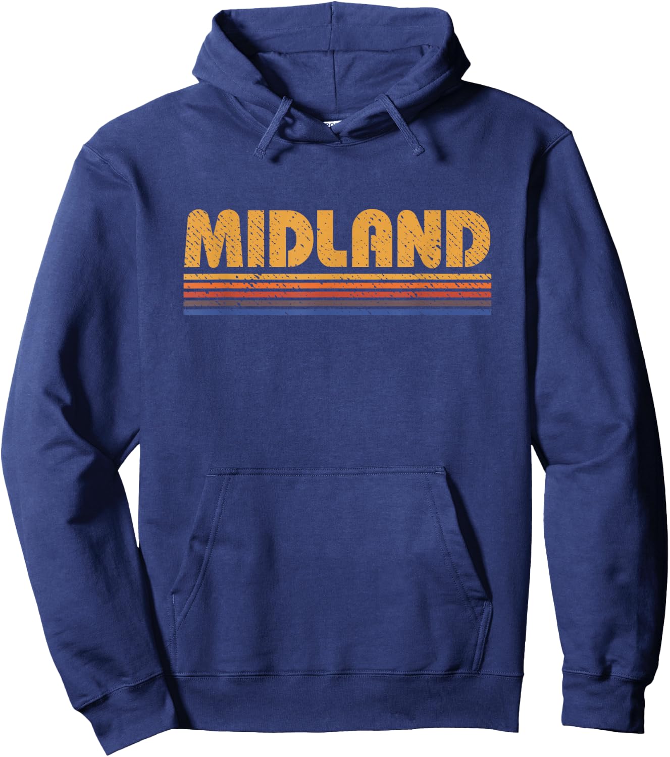 Midland Retro Style Vintage Hoodie - Hoodie | Navy