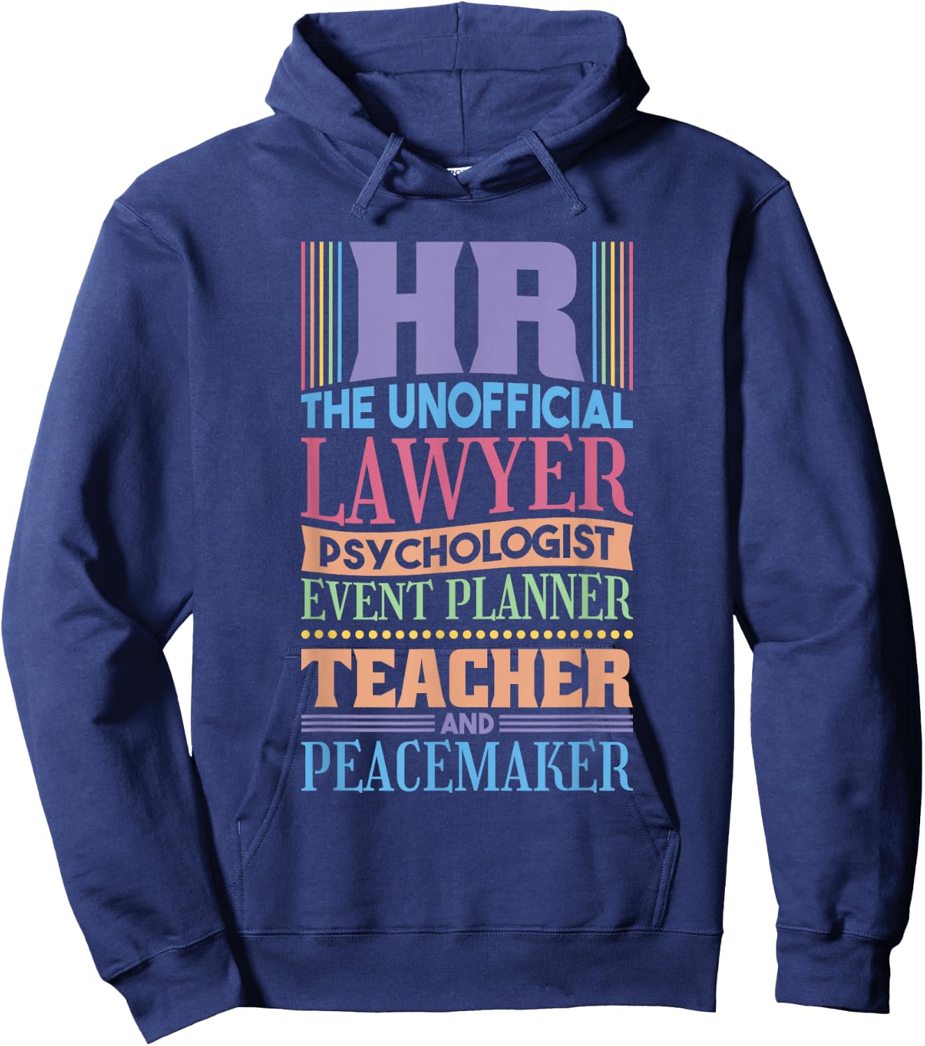 HR Office and Human Research Quote Hoodie - Hoodie | Navy