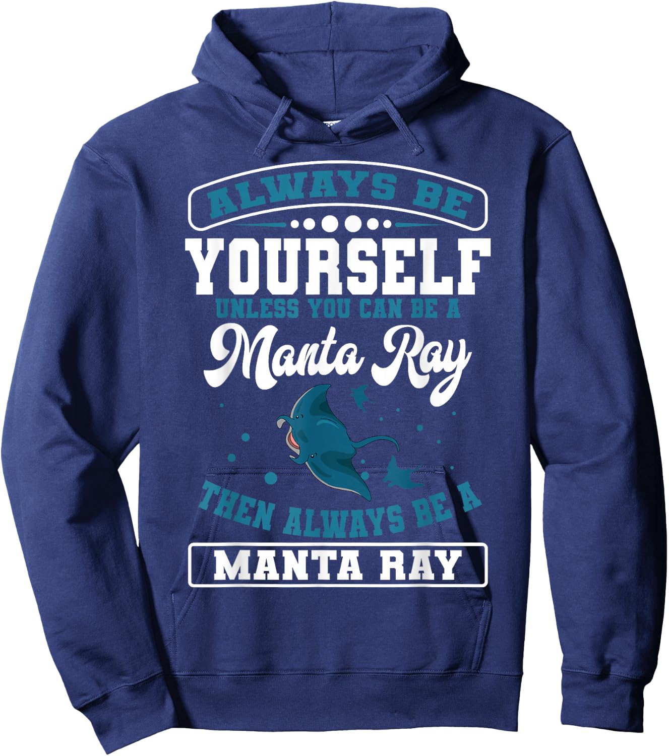 Manta Ray Fish Stingray Mantas Ocean Biologist Hoodie - Hoodie | Navy