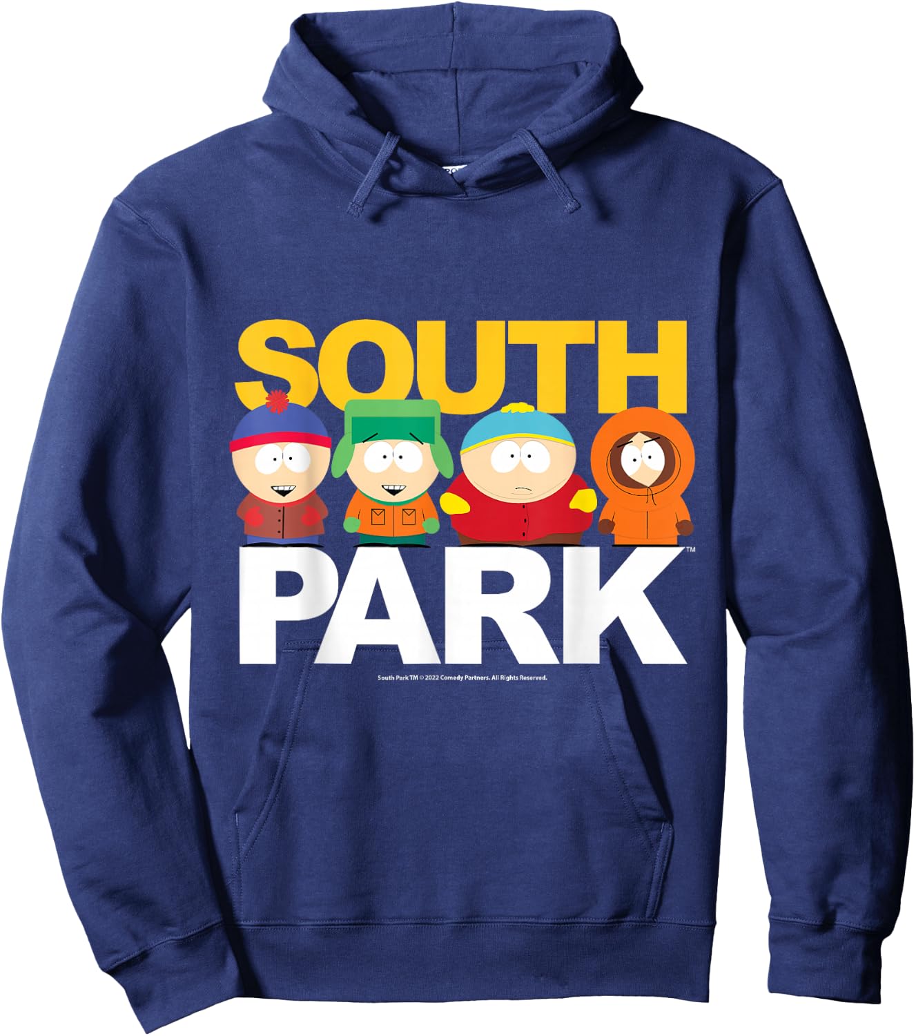 South Park Gang on top of logo Hoodie - Hoodie | Navy