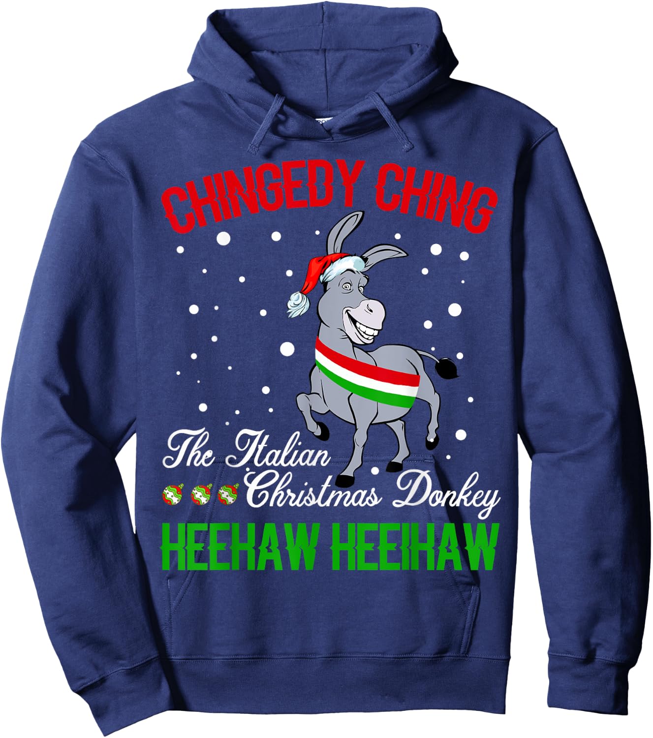 Christmas Donkey Italian Xmas Gifts Women Hoodie - Hoodie | Navy