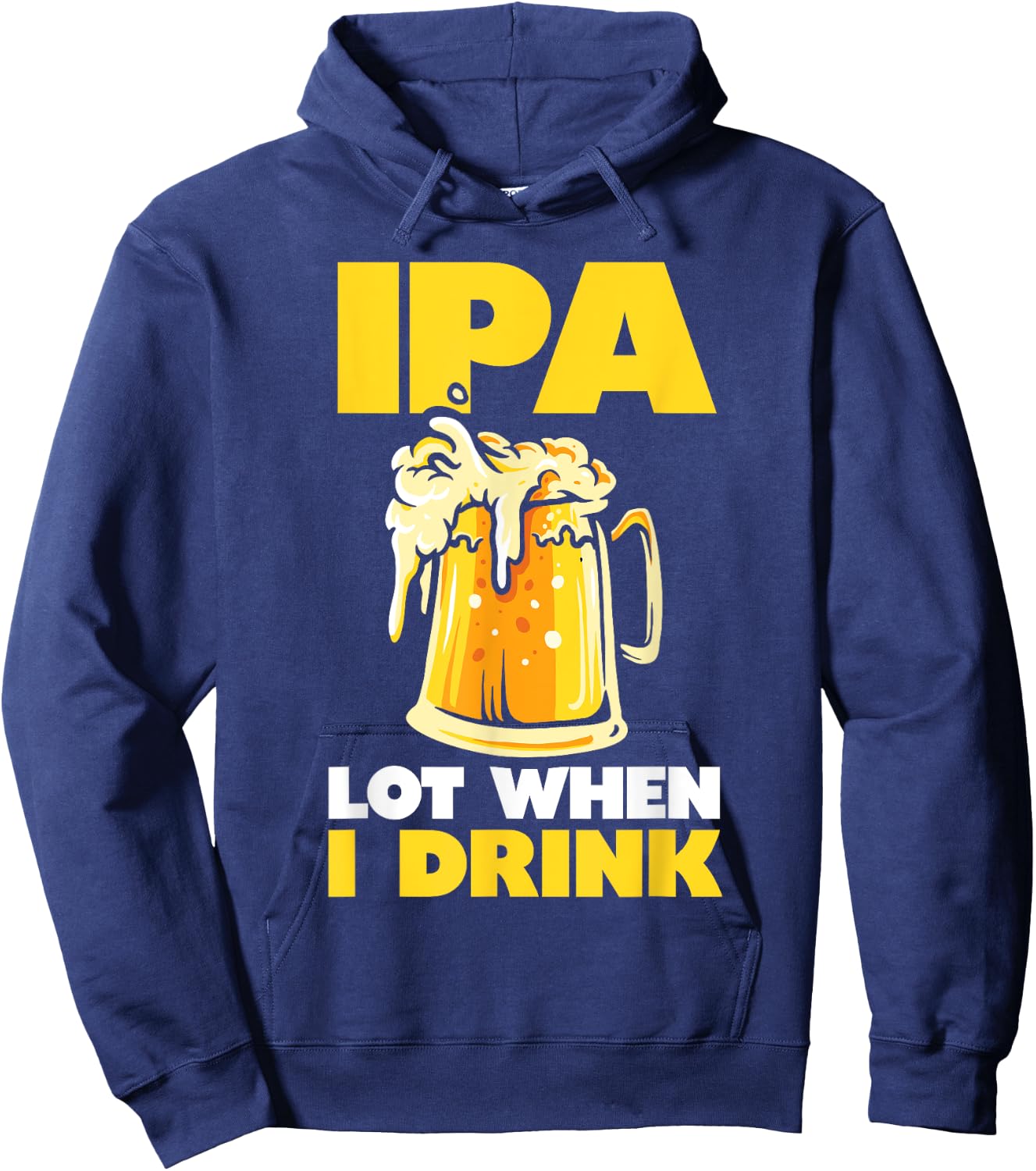 IPA Drink Much Beer Hoodie - Hoodie | Navy
