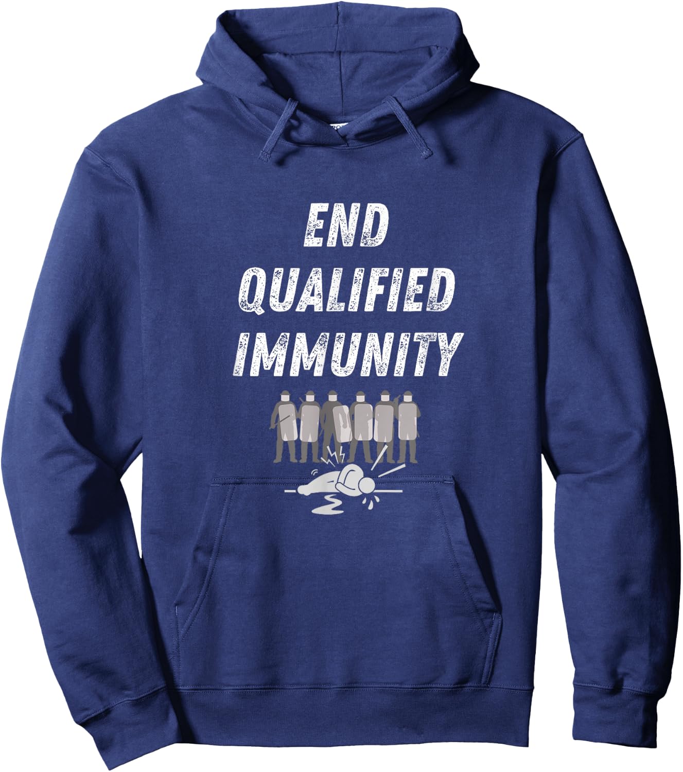 End Qualified Immunity | Anti Police Brutality Hoodie - Hoodie | Navy