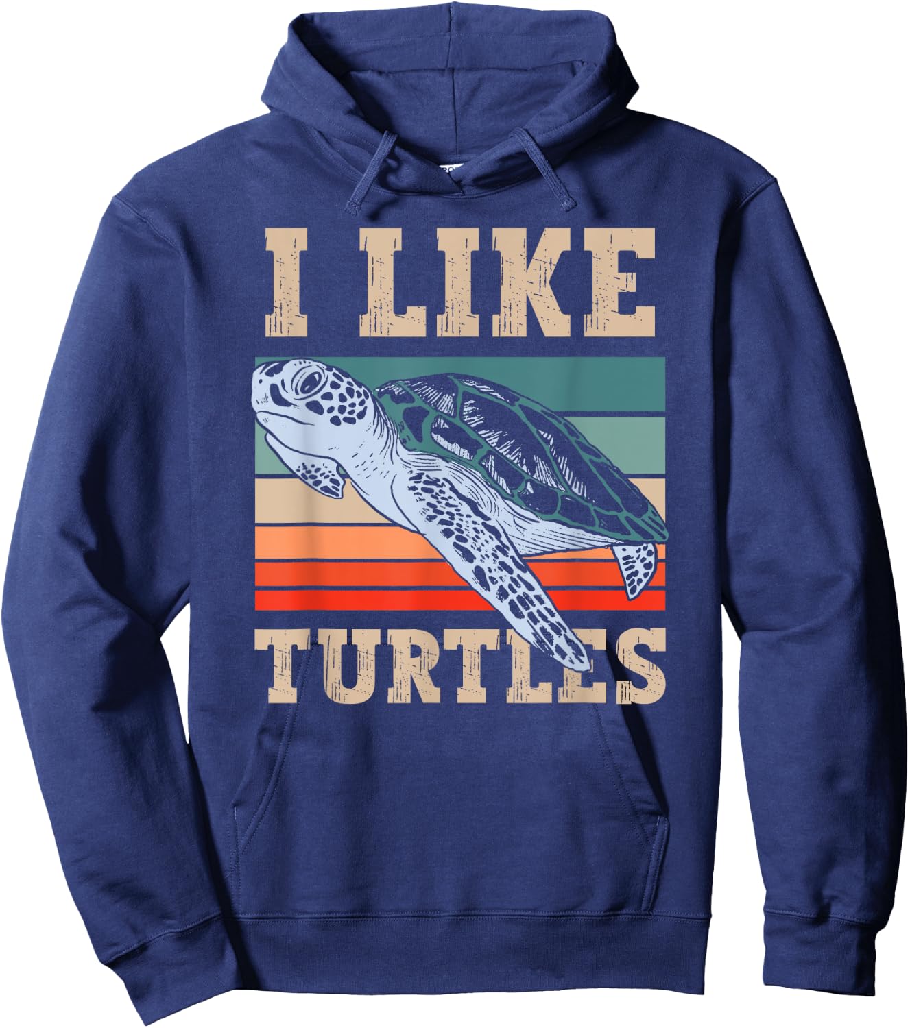 I Like Turtles Lover Turtle Pet Animal Hoodie - Hoodie | Navy