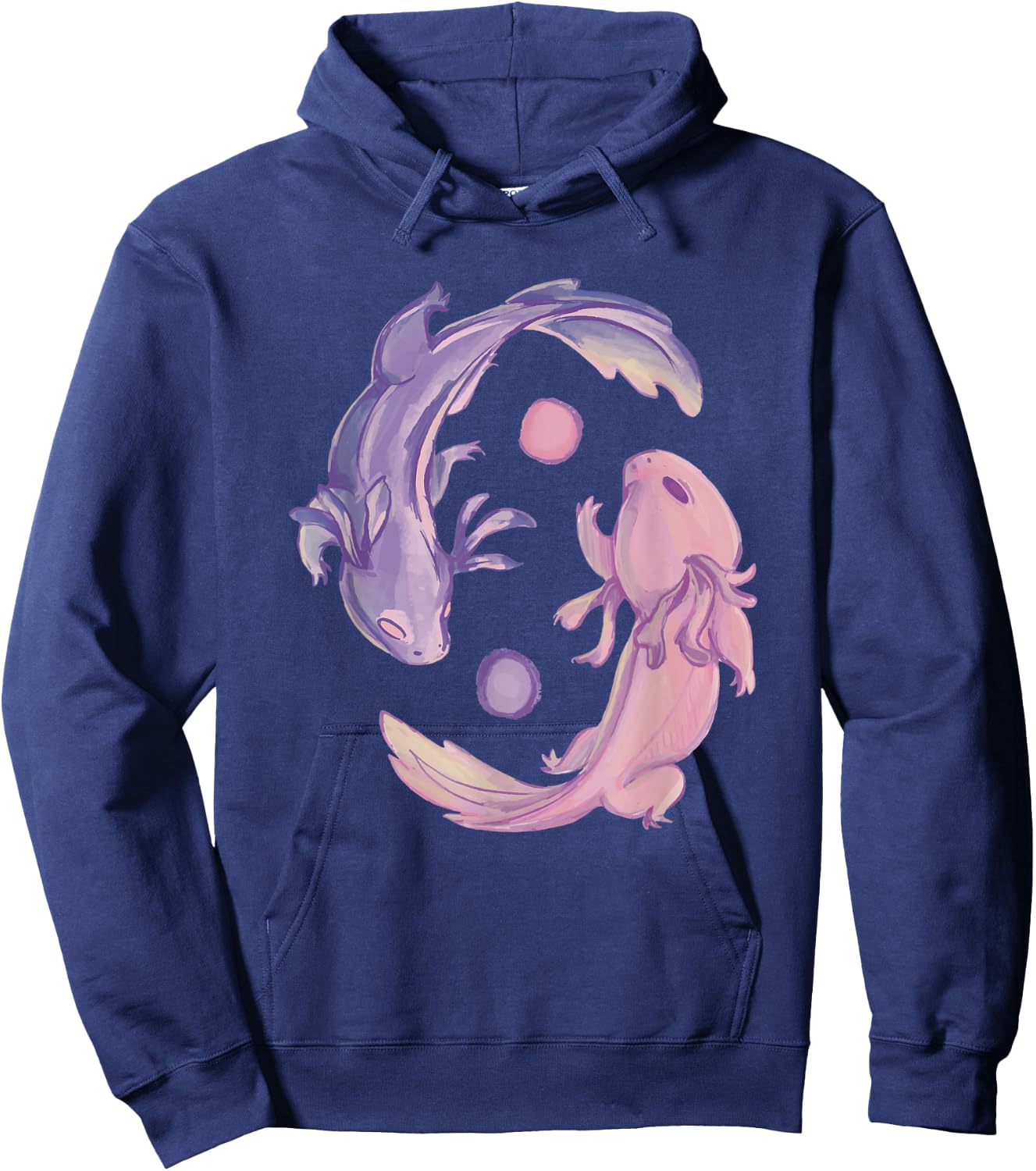 Axolotl Cute Animals Kawaii Jing Jang Axolotl Hoodie - Hoodie | Navy