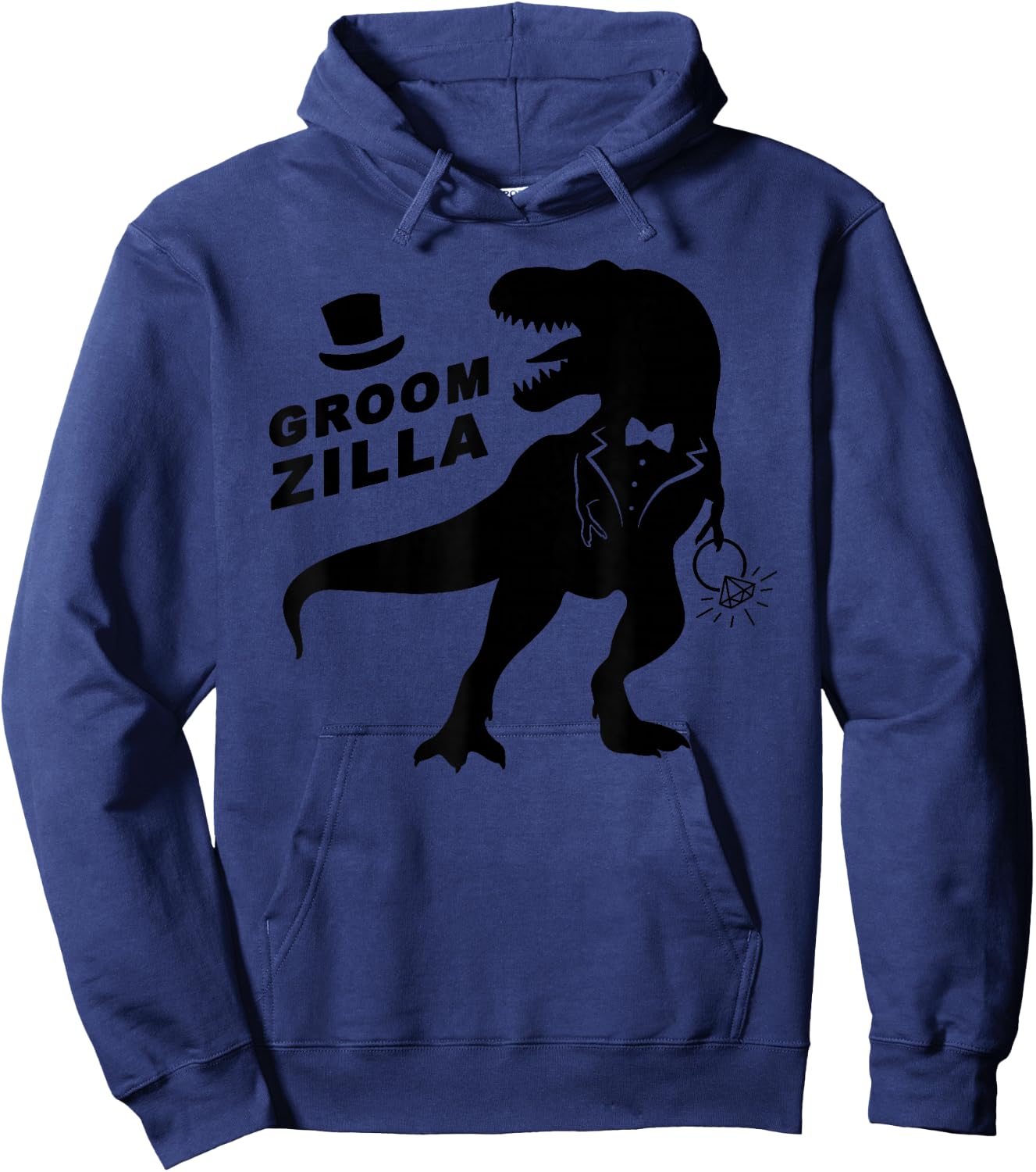 Funny Wedding Groomzilla With Ring Groom Gift Hoodie - Hoodie | Navy