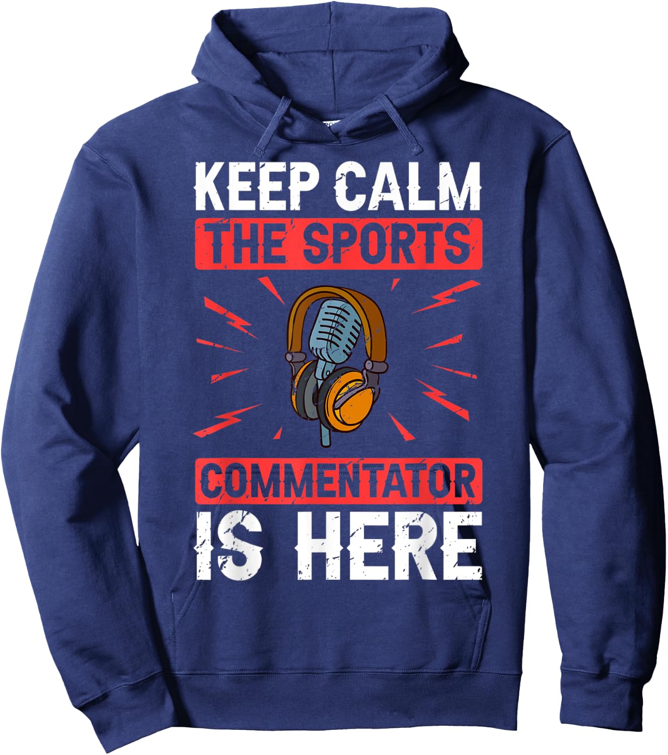 Sports Commentator Sportscaster Sport Announcer Hoodie - Hoodie | Navy