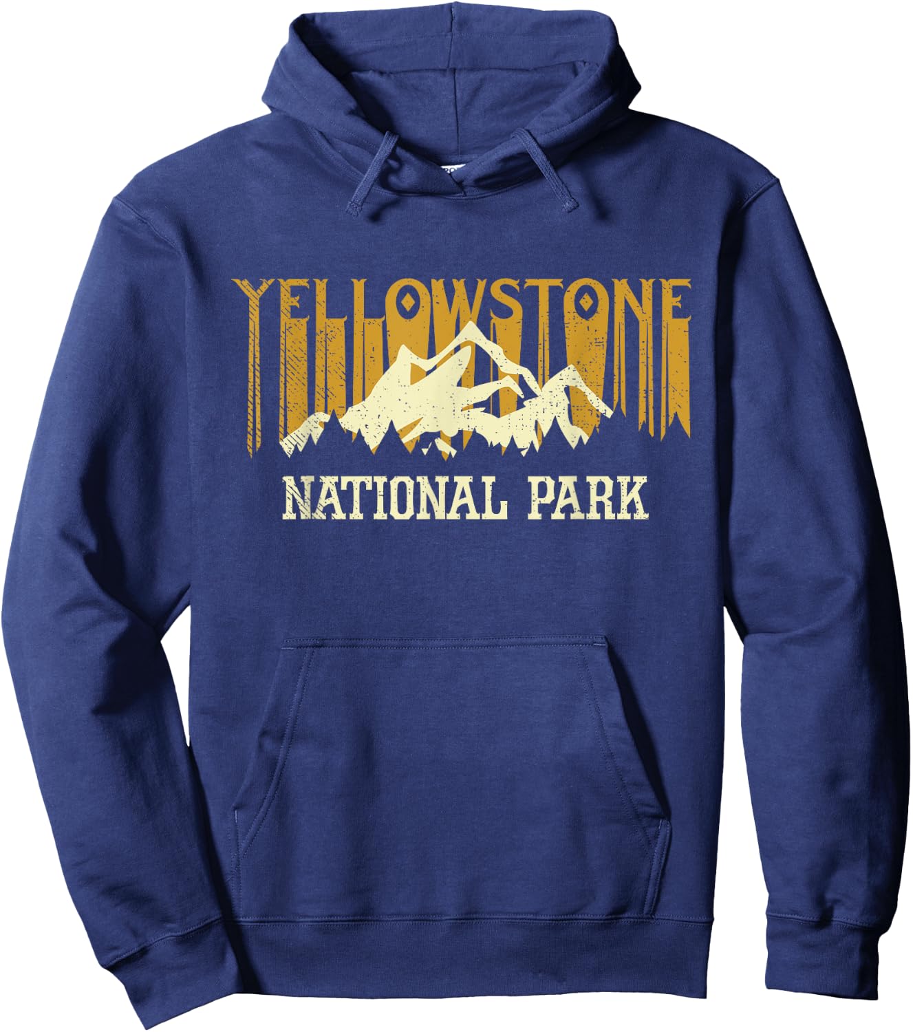 Yellowstone National Park Vintage Hoodie - Hoodie | Navy