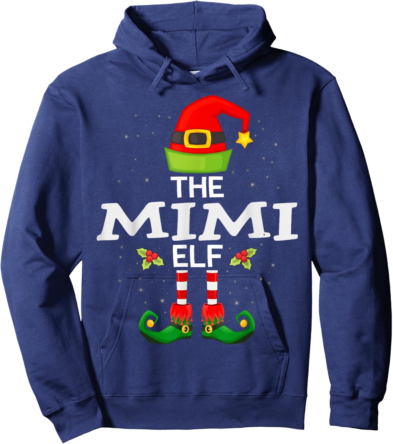 The Mimi Elf Christmas Family Matching Pajama Hoodie - Hoodie | Navy
