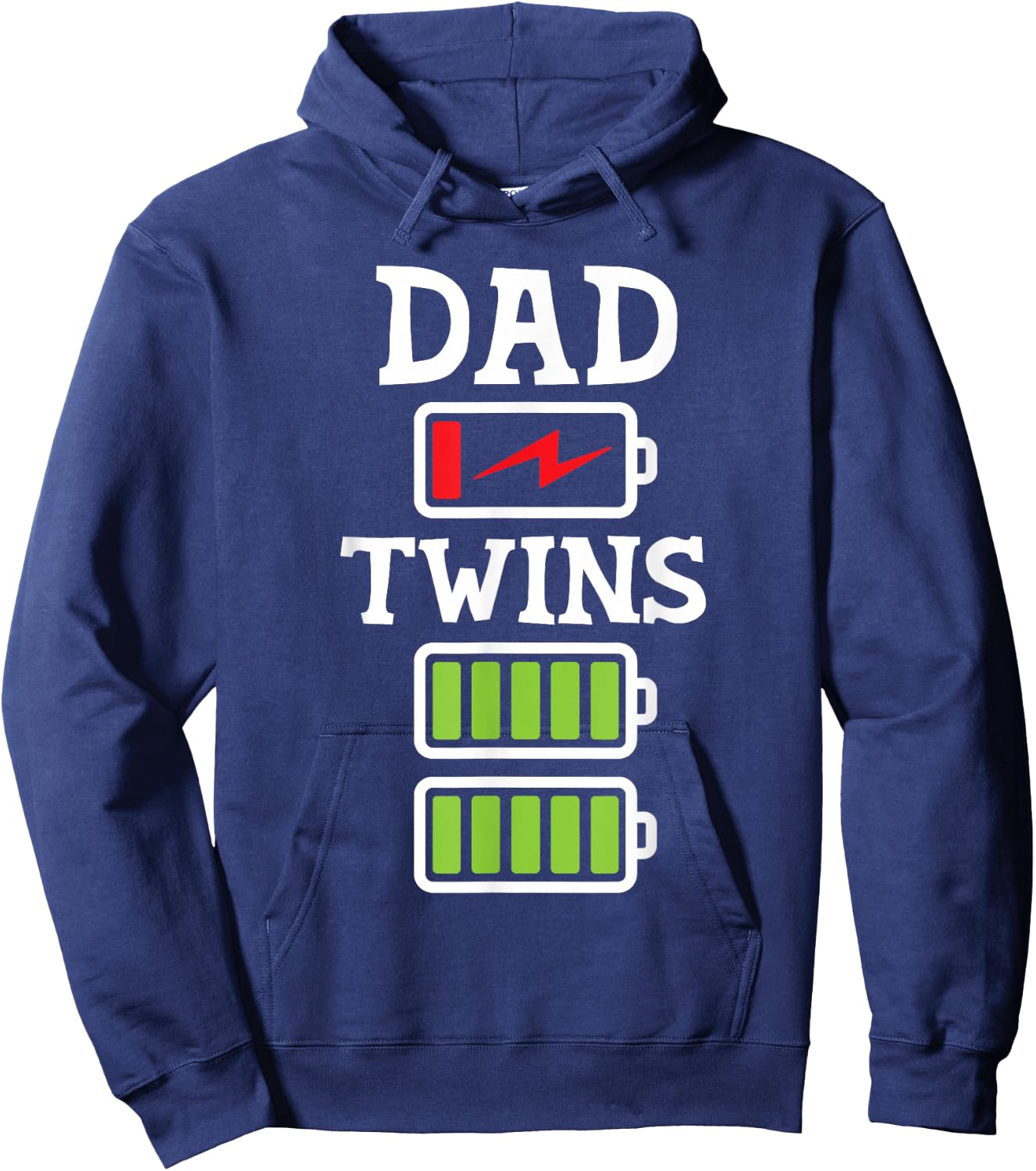 Dad Of Twins - Father Of Twins Twin Dad Hoodie - Hoodie | Navy